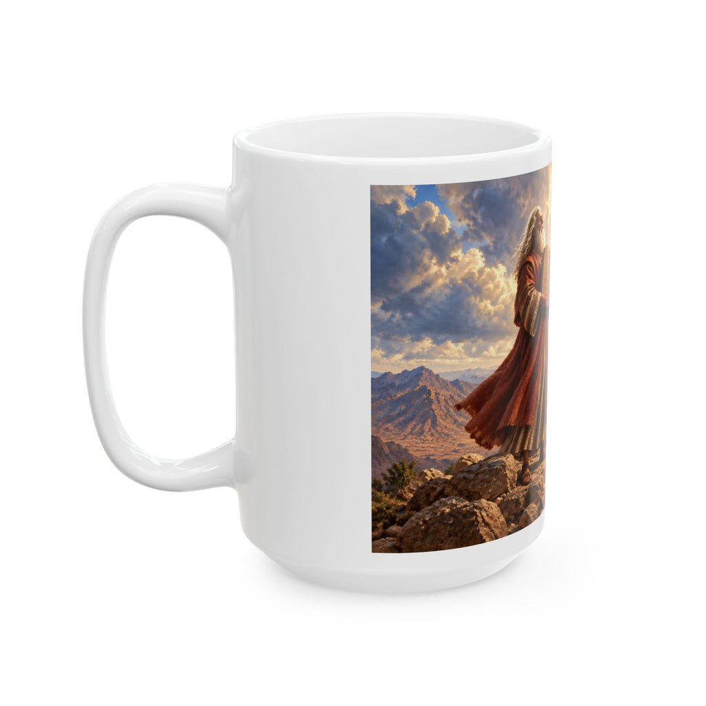 Hulabuloo — Moses Ten Commandments — Bible Ceramic Mug
