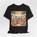 Capybaras on the Beach T-Shirt — Cute Sunset Palm Beachwear