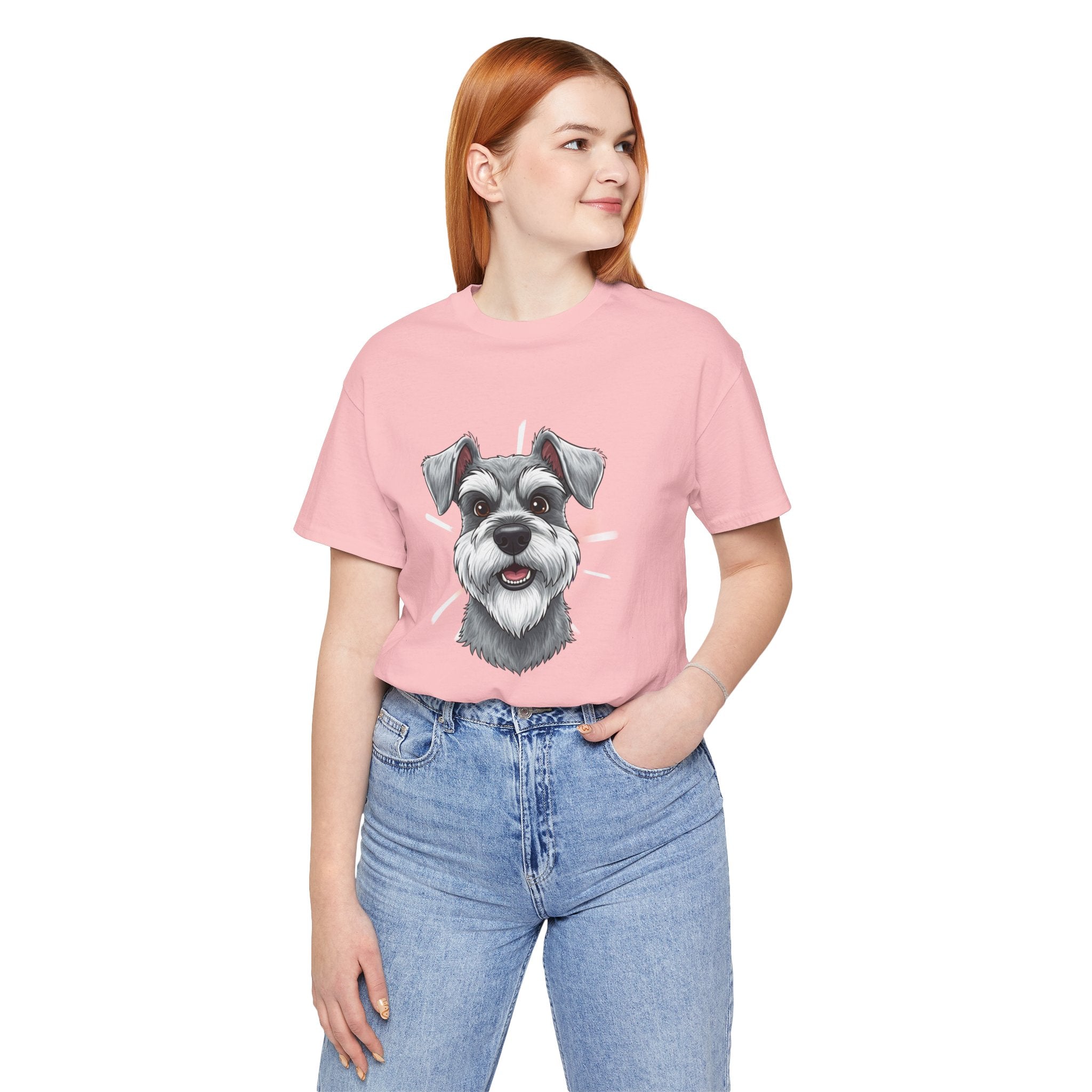 Schnauzer Face T‑Shirt — Cute Dog Portrait Tee for Schnauzer Lovers