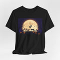 Ferrets Halloween Moon T‑Shirt — Spooky Full Moon Pumpkin Night Tee