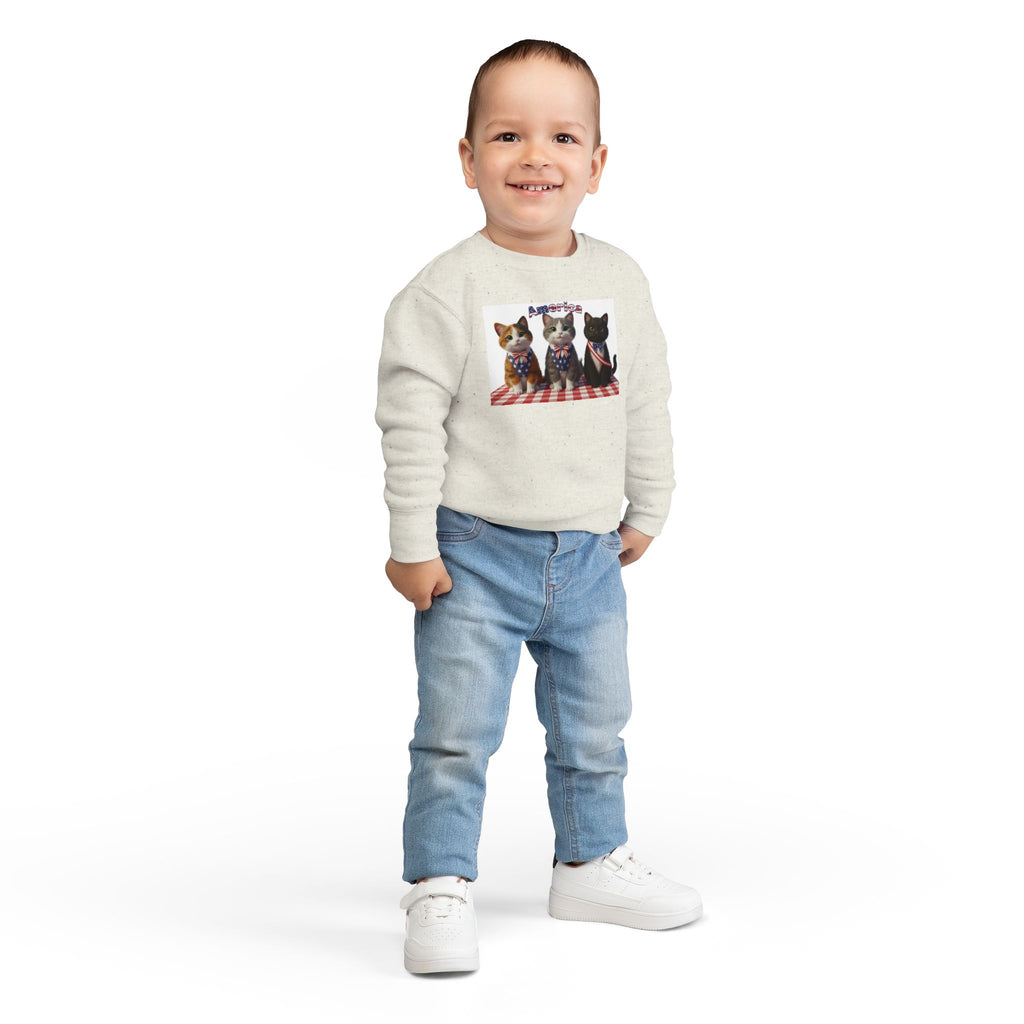 Kitties — Patriotic 'America' — Toddler Sweatshirt