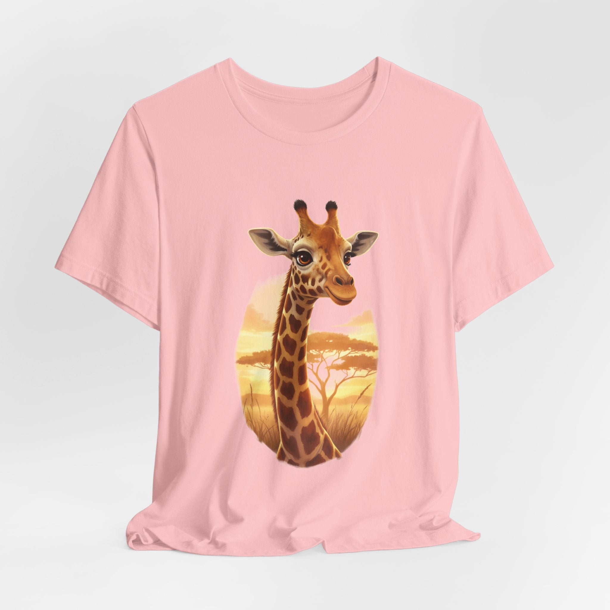 Giraffe Sunset Tee - Safari Wildlife Graphic T-Shirt
