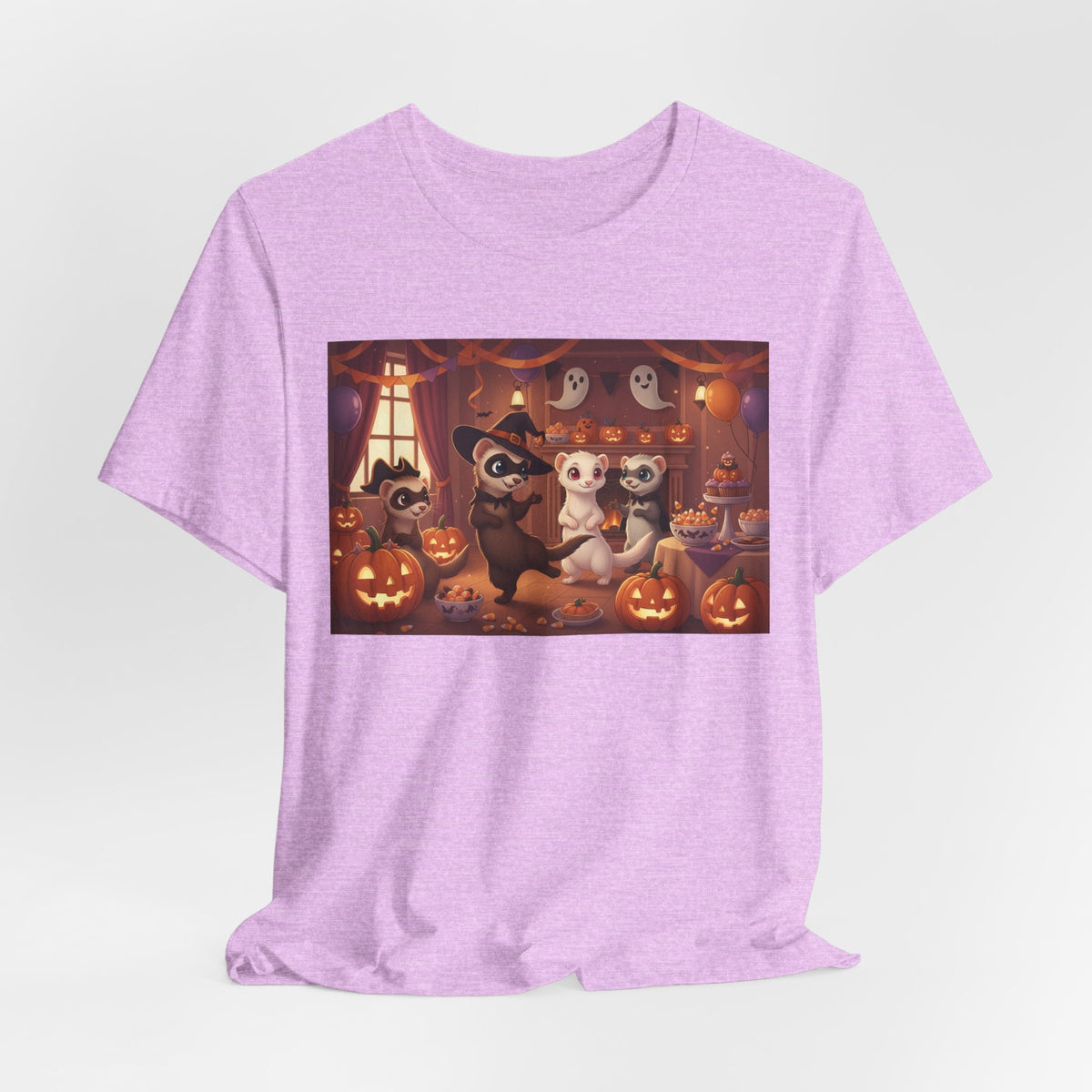 Ferrets Halloween Party & Pumpkins T‑Shirt