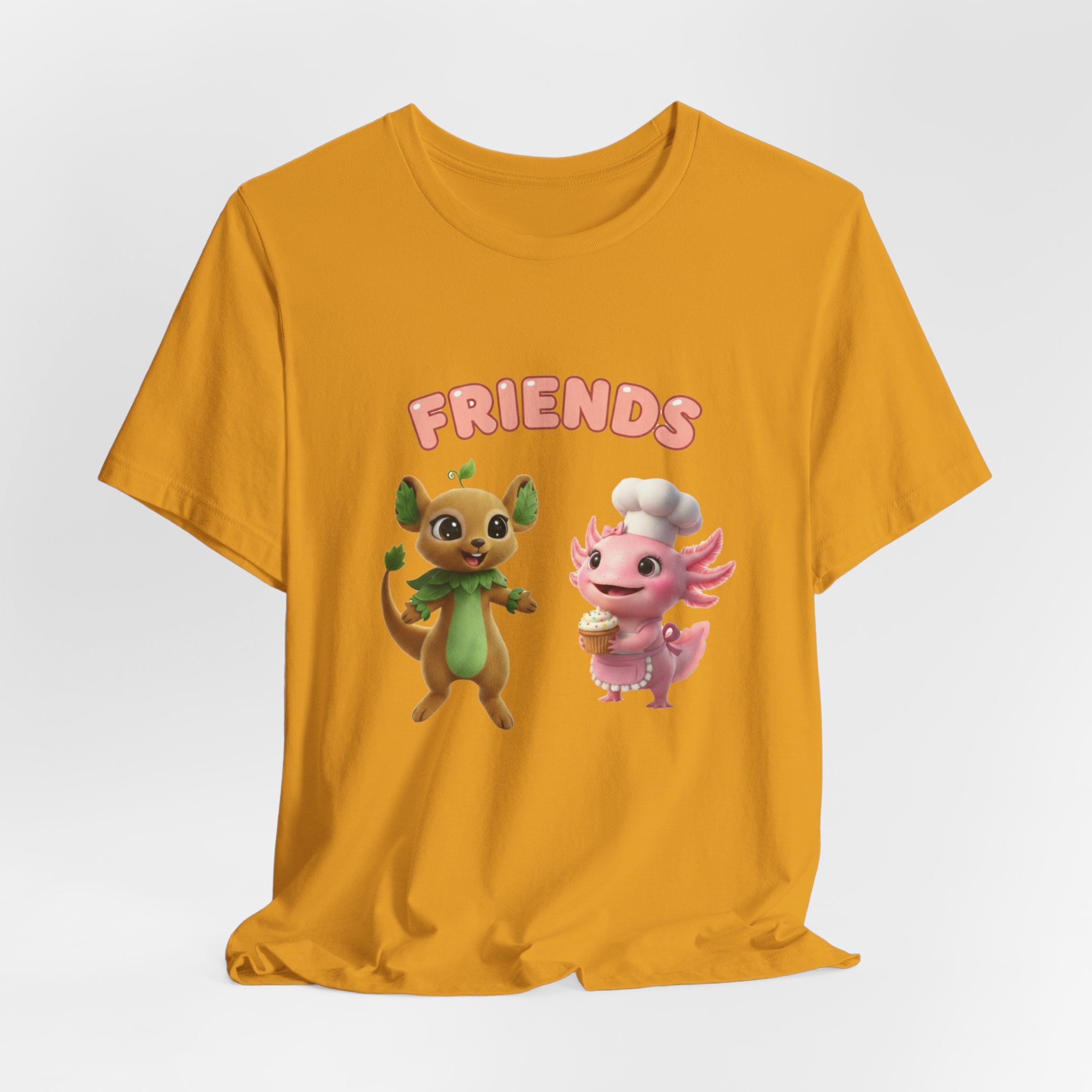 Lifaru with Cute Axolotl Baker Tee — Playful Animal Friendship T‑Shirt