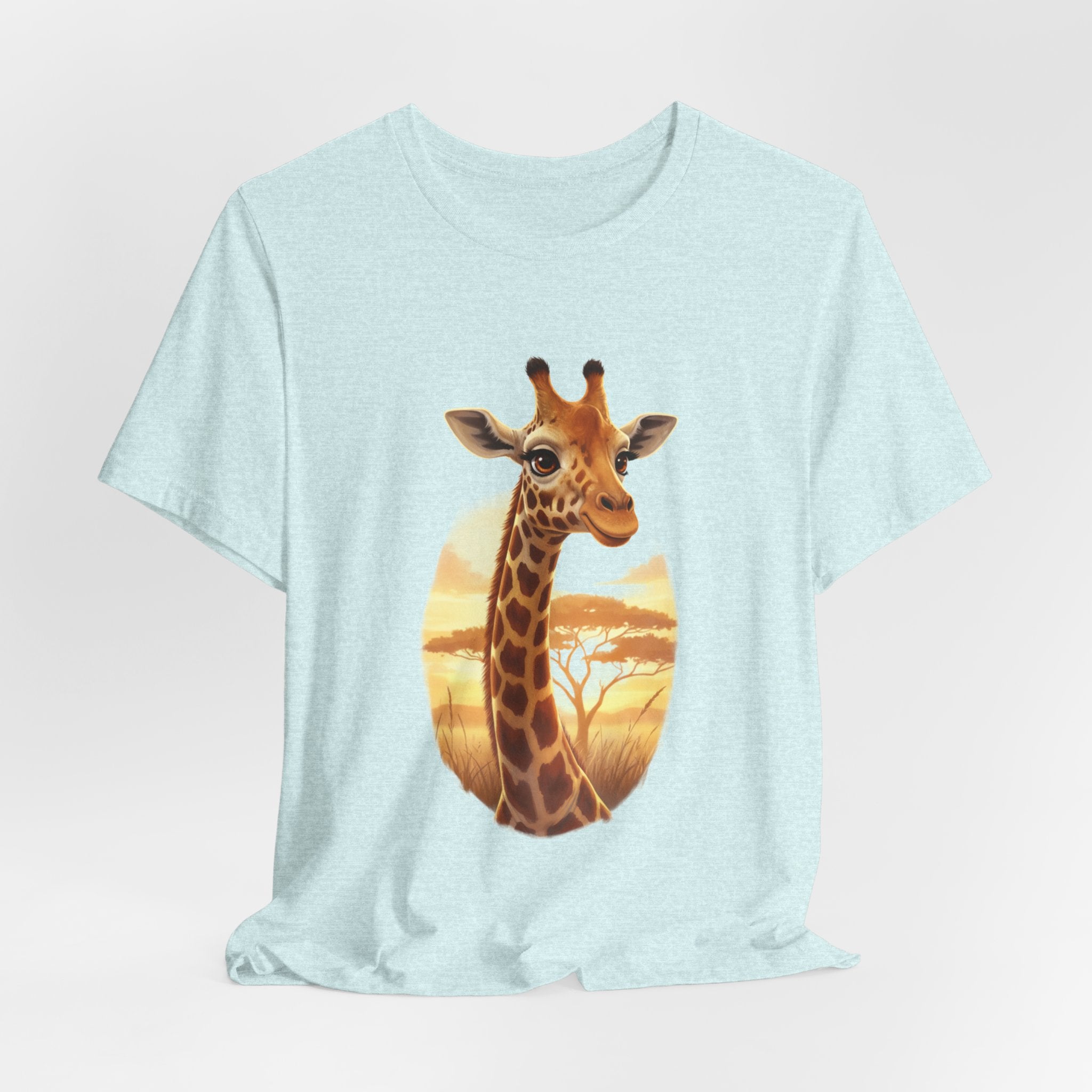 Giraffe Sunset Tee - Safari Wildlife Graphic T-Shirt