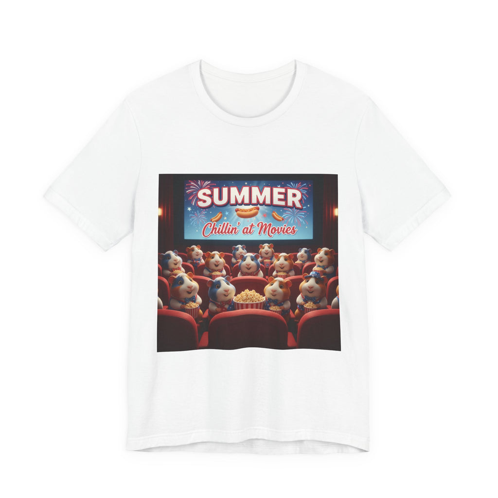 Guinea Pigs Chillin' at the Movies T-Shirt | Cute Guinea Pig Movie Night Graphic Tee