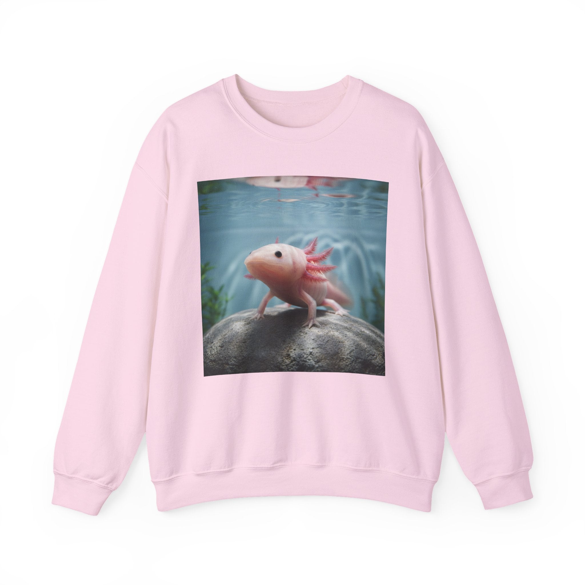 Axolotl Aquarium Sweatshirt — Cute Aquatic Pet Graphic Crewneck