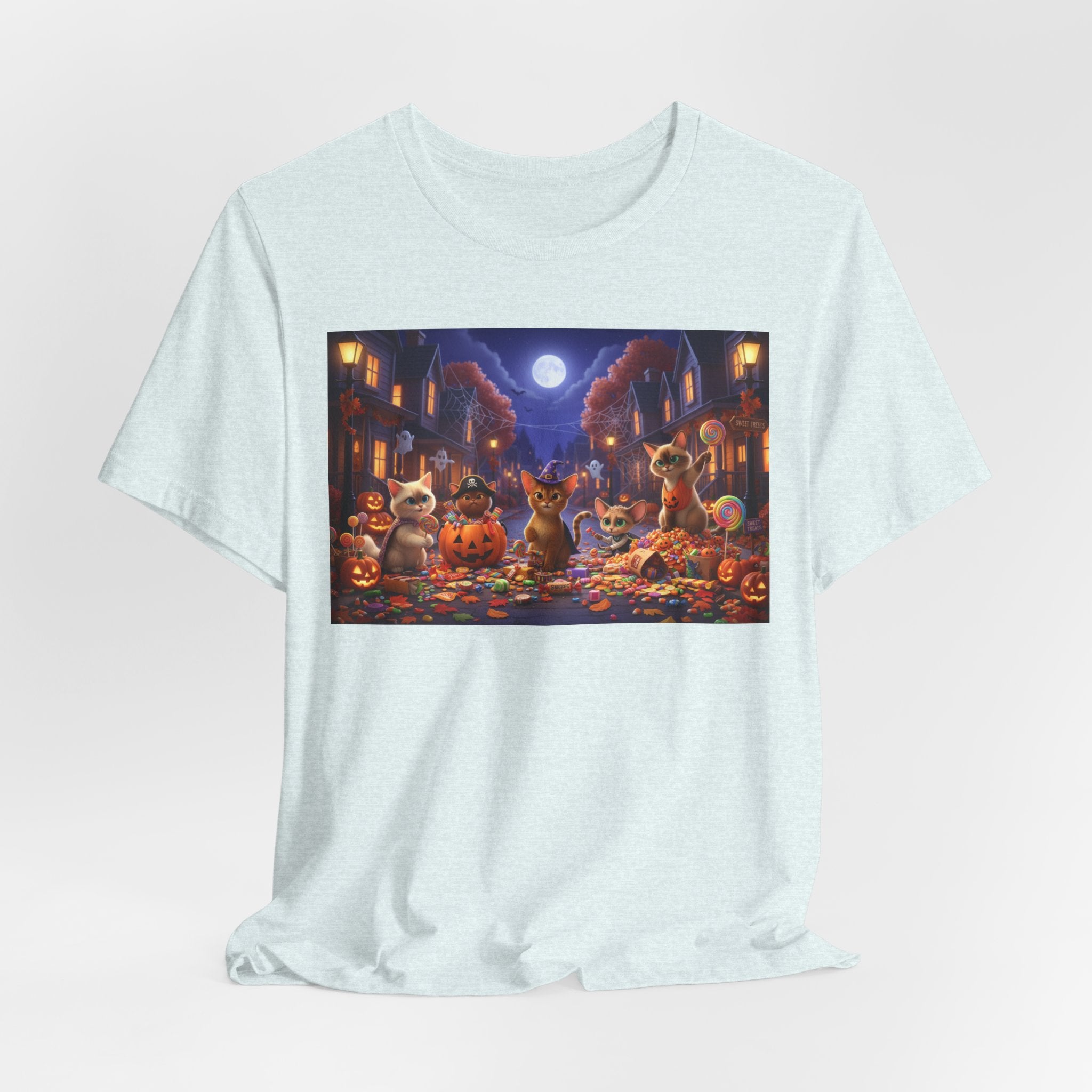 Cats Halloween Night & Pumpkins T-Shirt