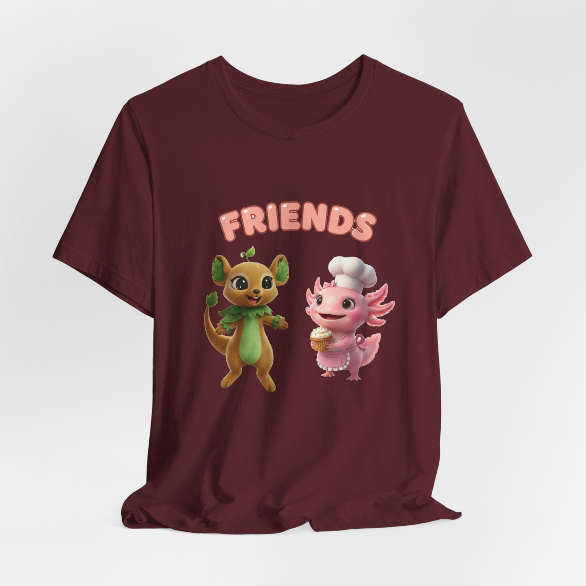 Lifaru with Cute Axolotl Baker Tee — Playful Animal Friendship T‑Shirt