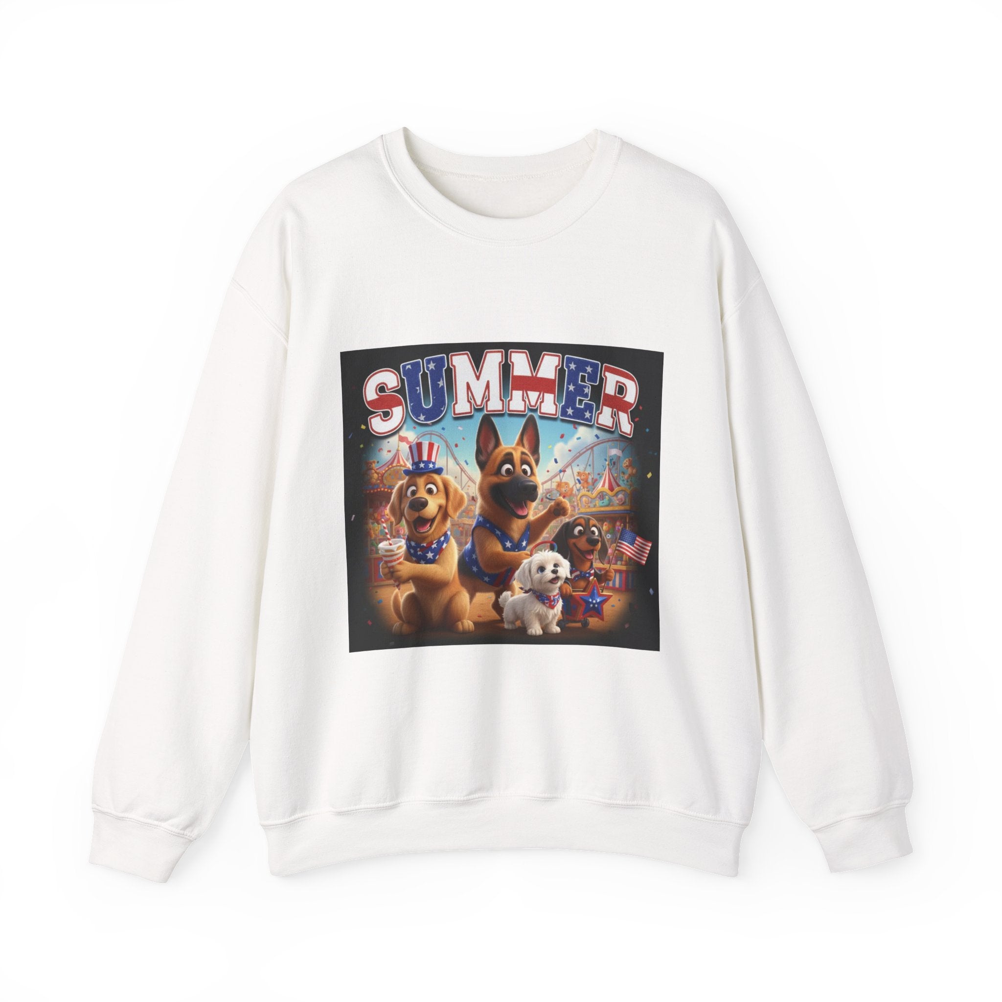 Pups — Patriotic Summer — Crewneck Sweatshirt