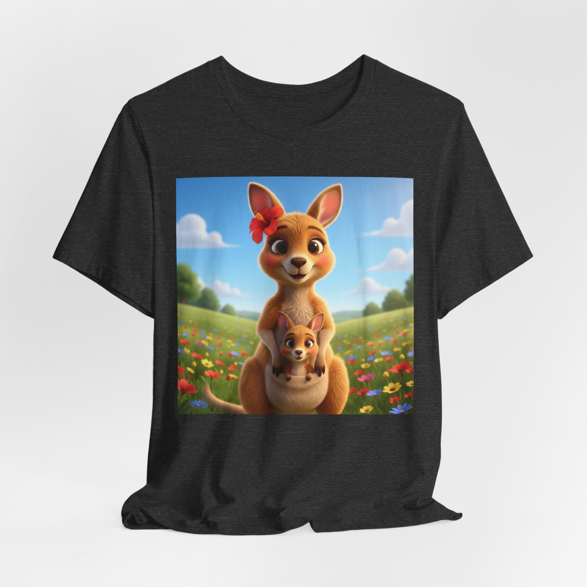 Kangaroo Mama & Joey Cute Graphic Tee