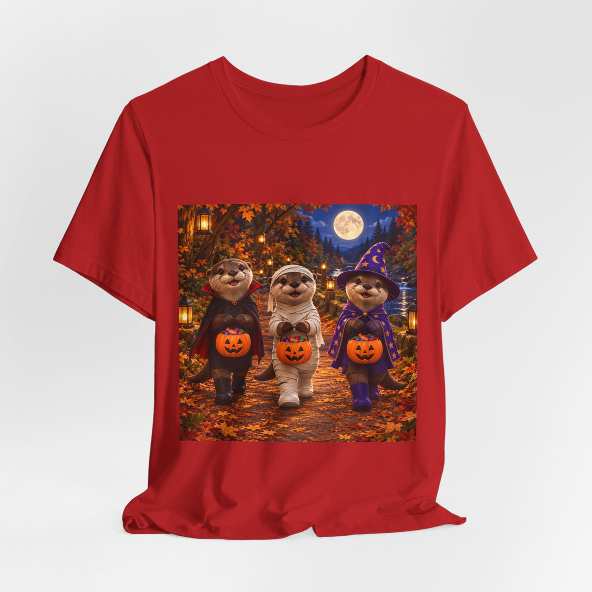 Otter Halloween Trick-or-Treat T-Shirt — Cute Costume Pumpkin Design