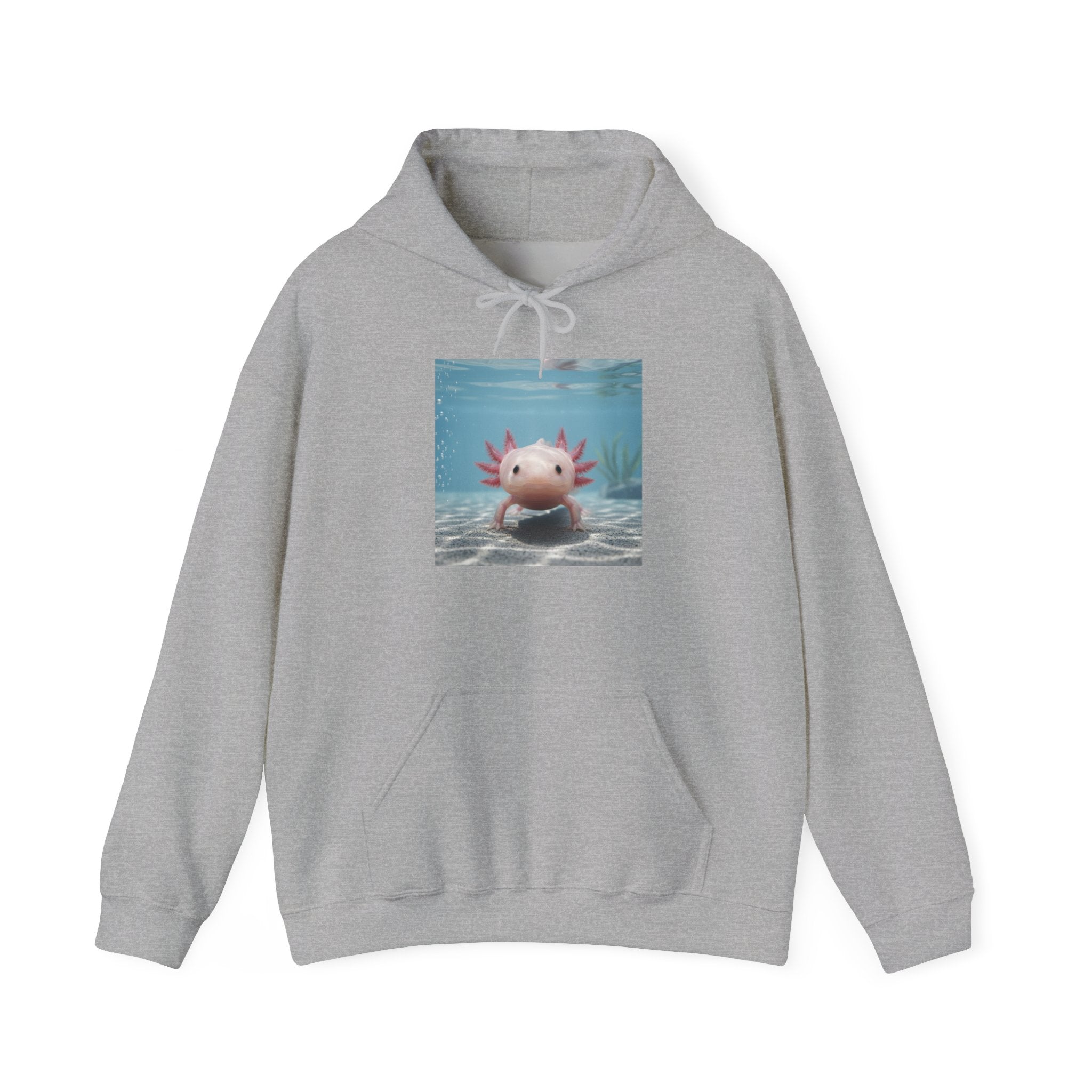 Axolotl Smiles Hoodie – Cute Aquatic Creature Pullover