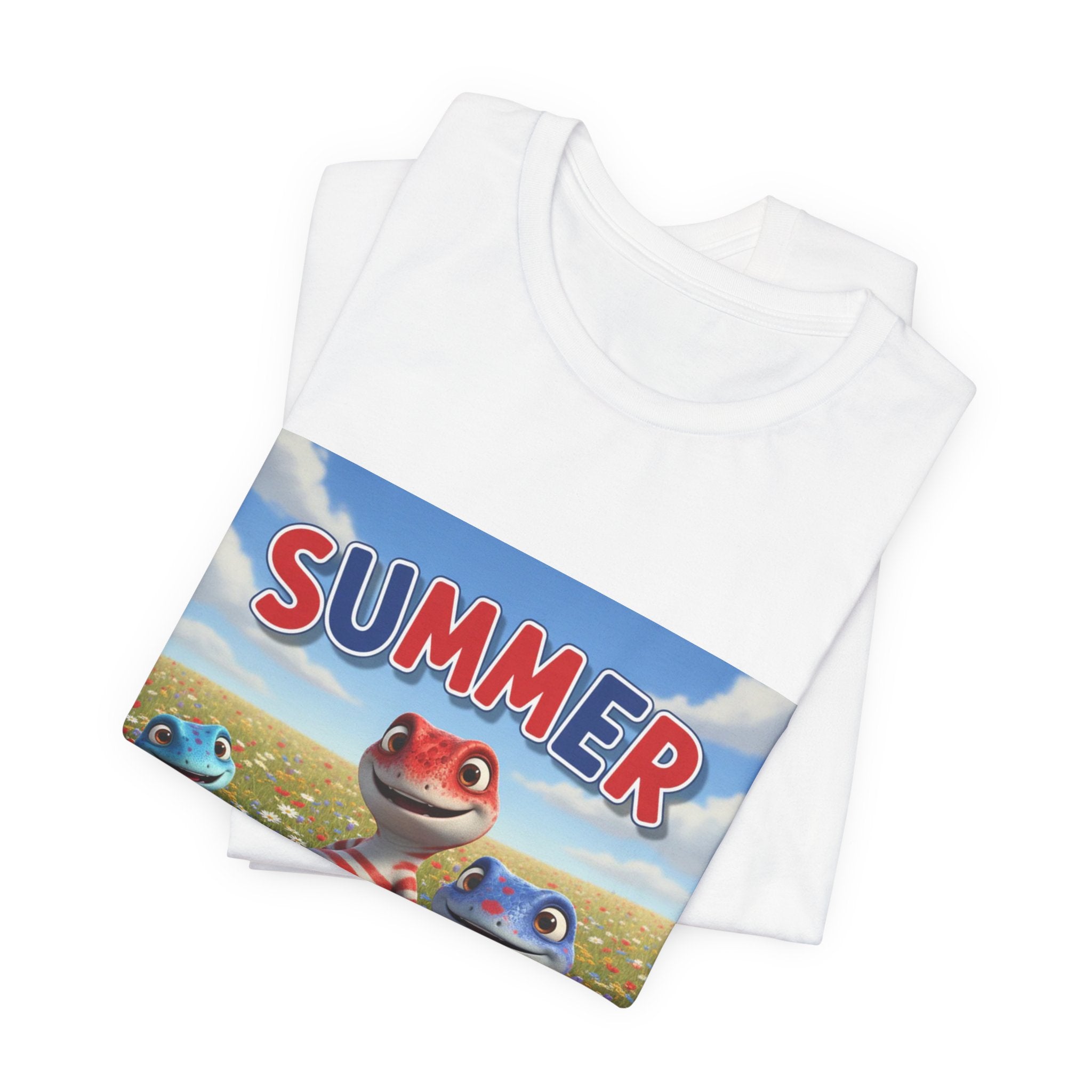 Lizard Family Summer Graphic T‑Shirt – Cute Cartoon Beach Tee