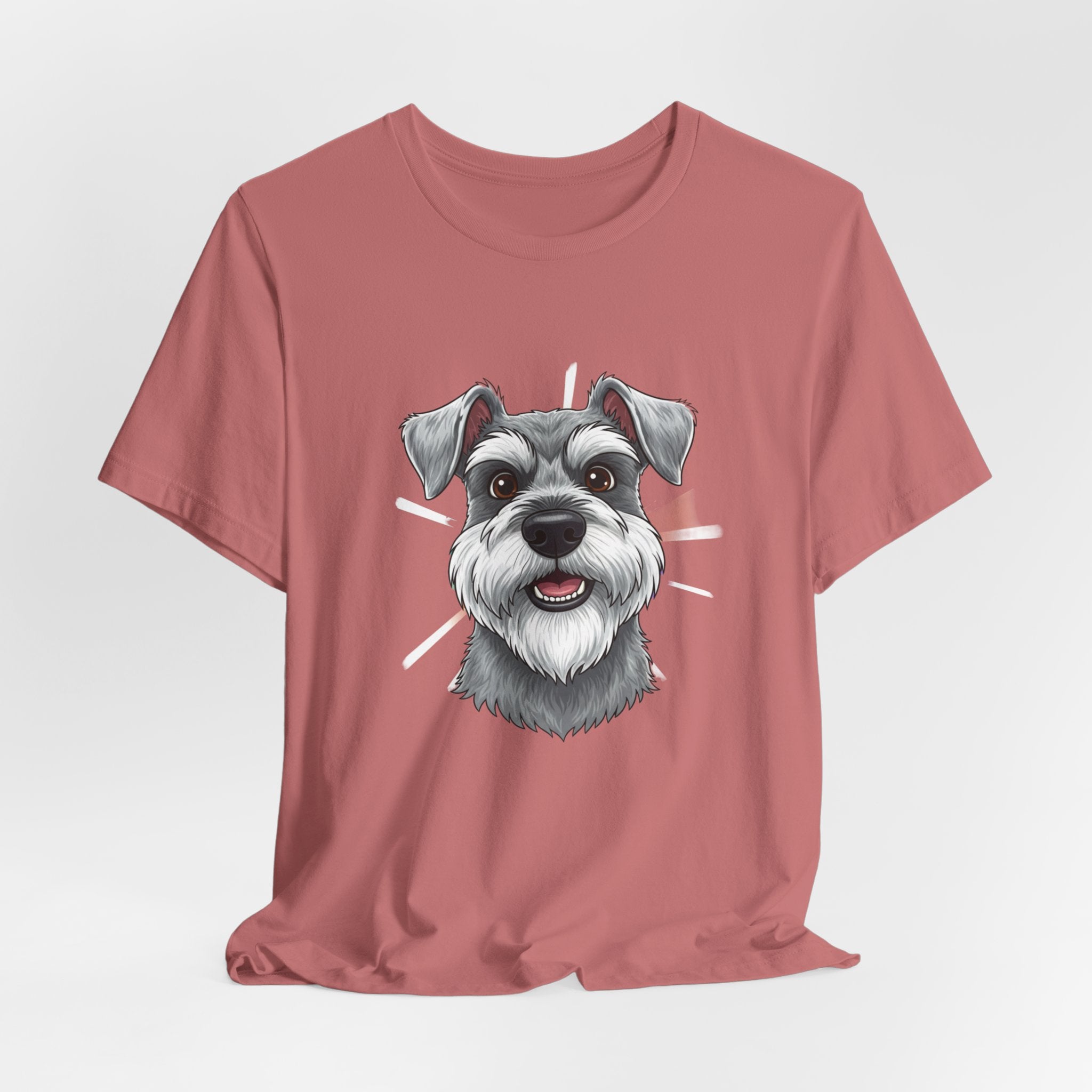 Schnauzer Face T‑Shirt — Cute Dog Portrait Tee for Schnauzer Lovers