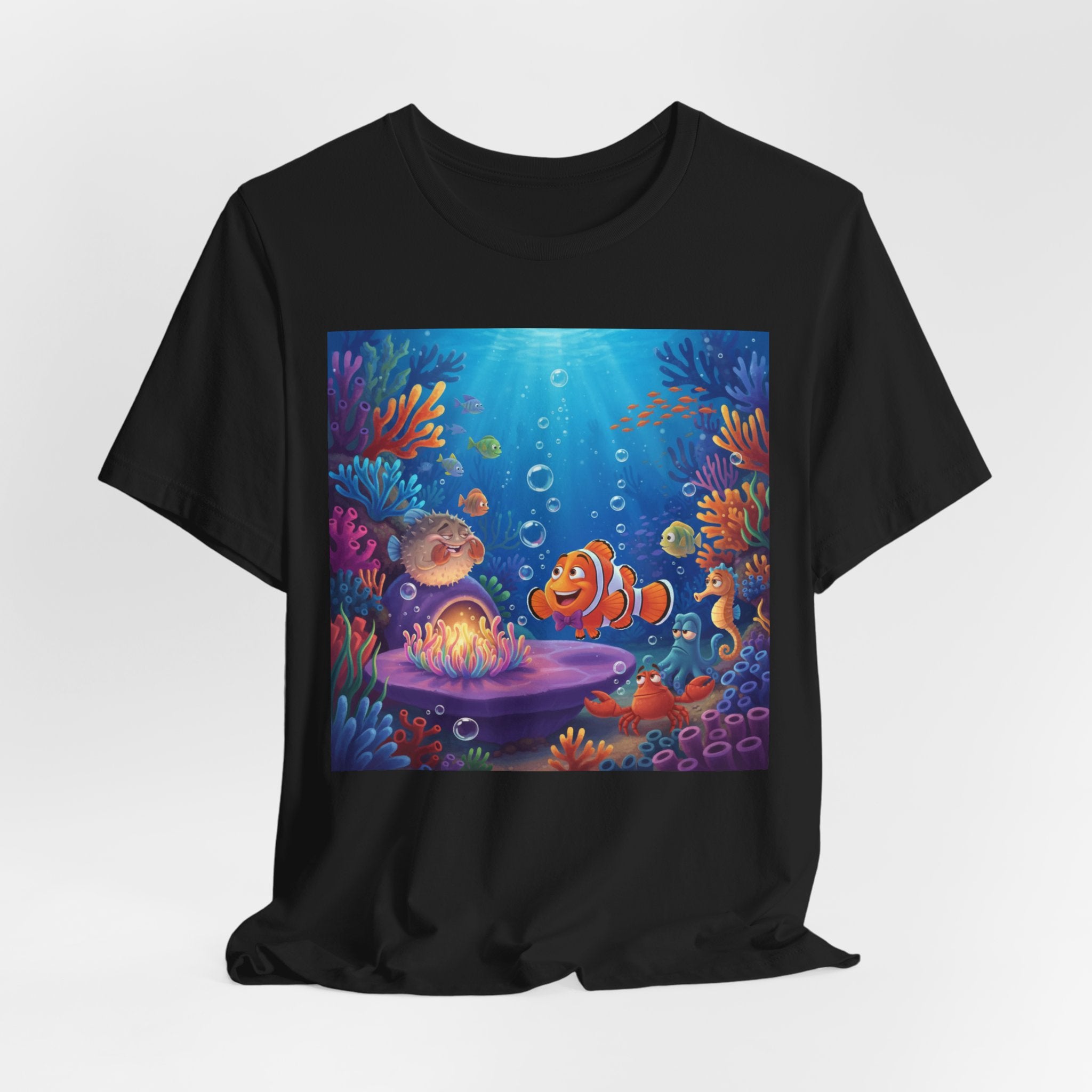 Undersea Coral Reef Fish Tee — Colorful Ocean Scene T-Shirt