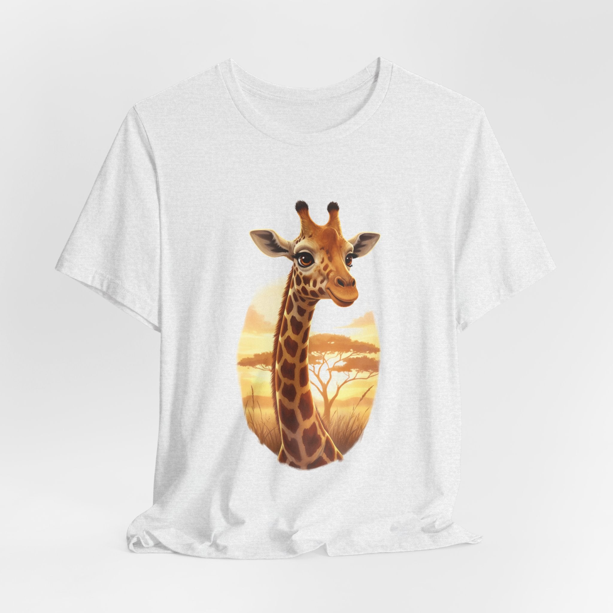 Giraffe Sunset Tee - Safari Wildlife Graphic T-Shirt