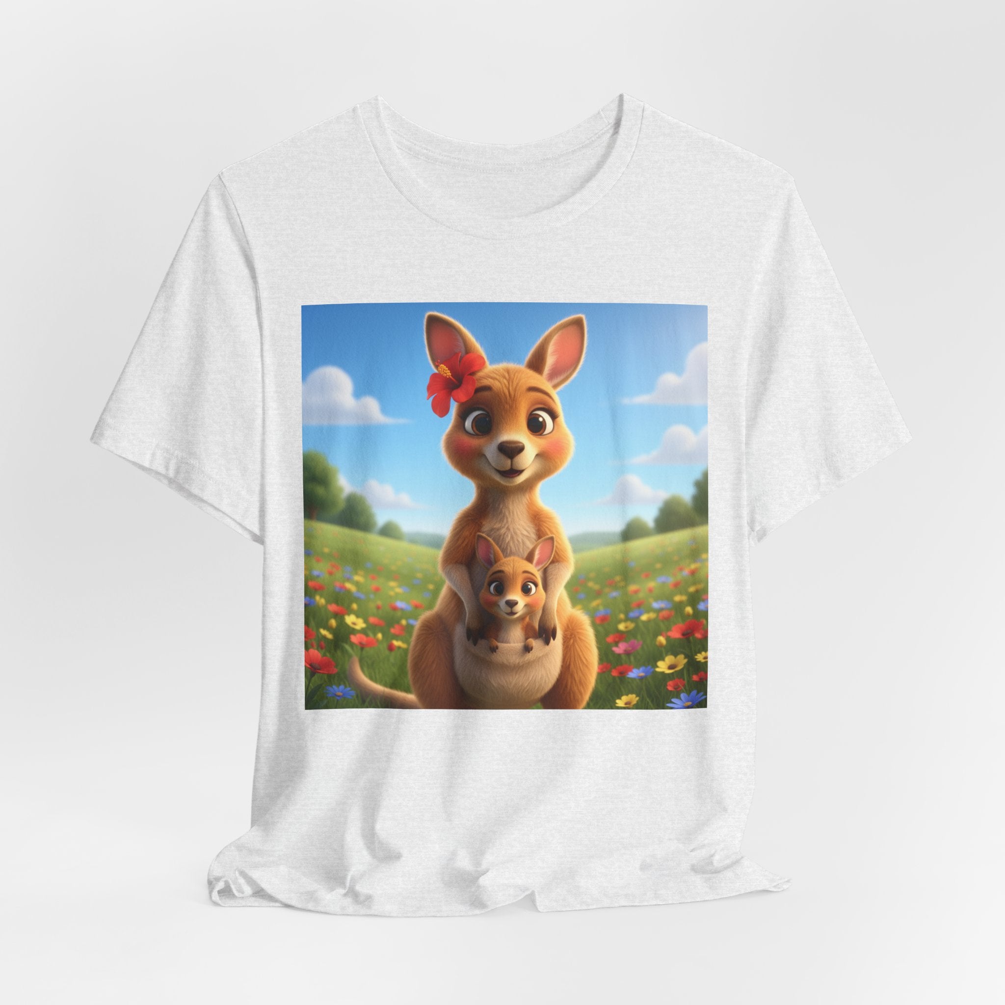 Kangaroo Mama & Joey Cute Graphic Tee