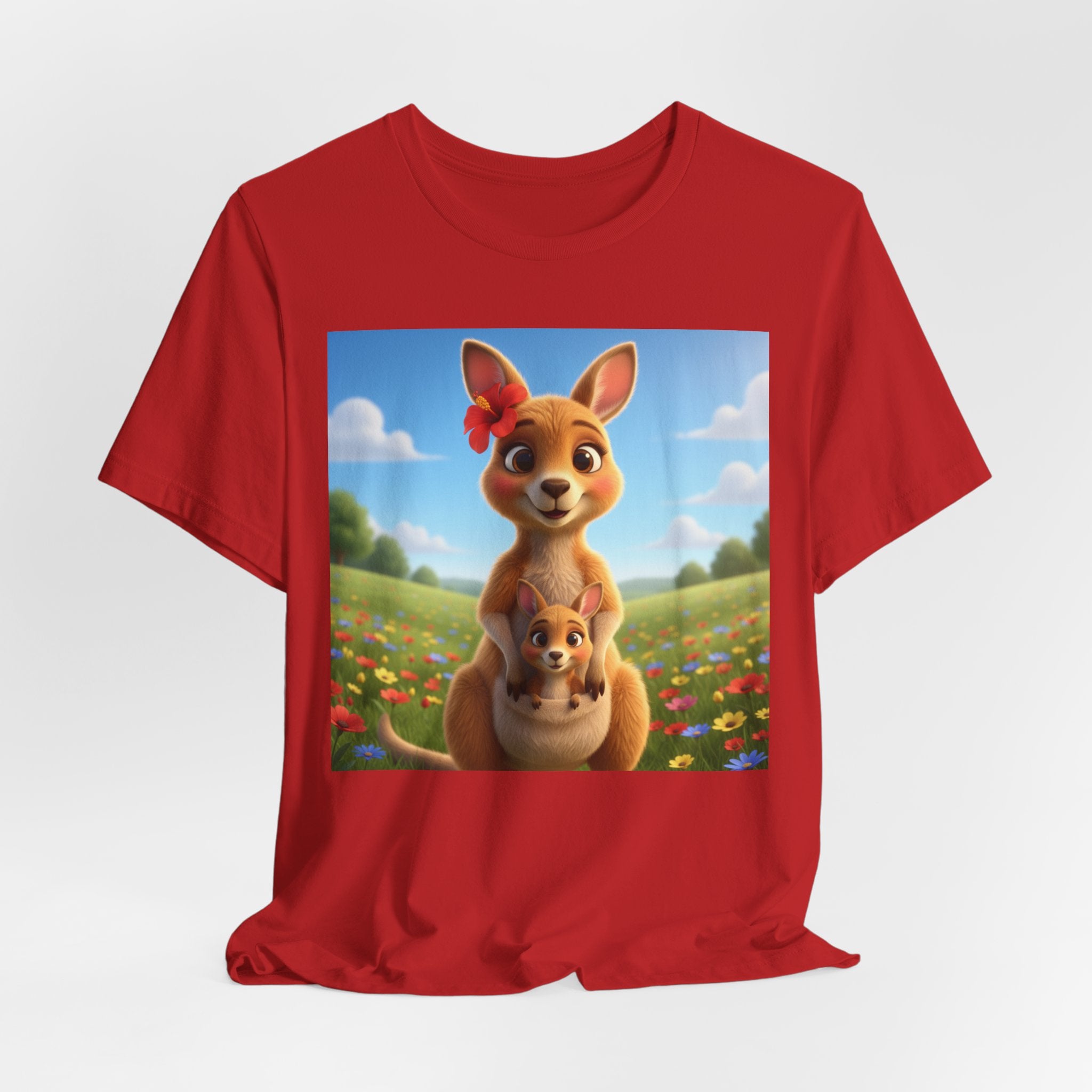 Kangaroo Mama & Joey Cute Graphic Tee