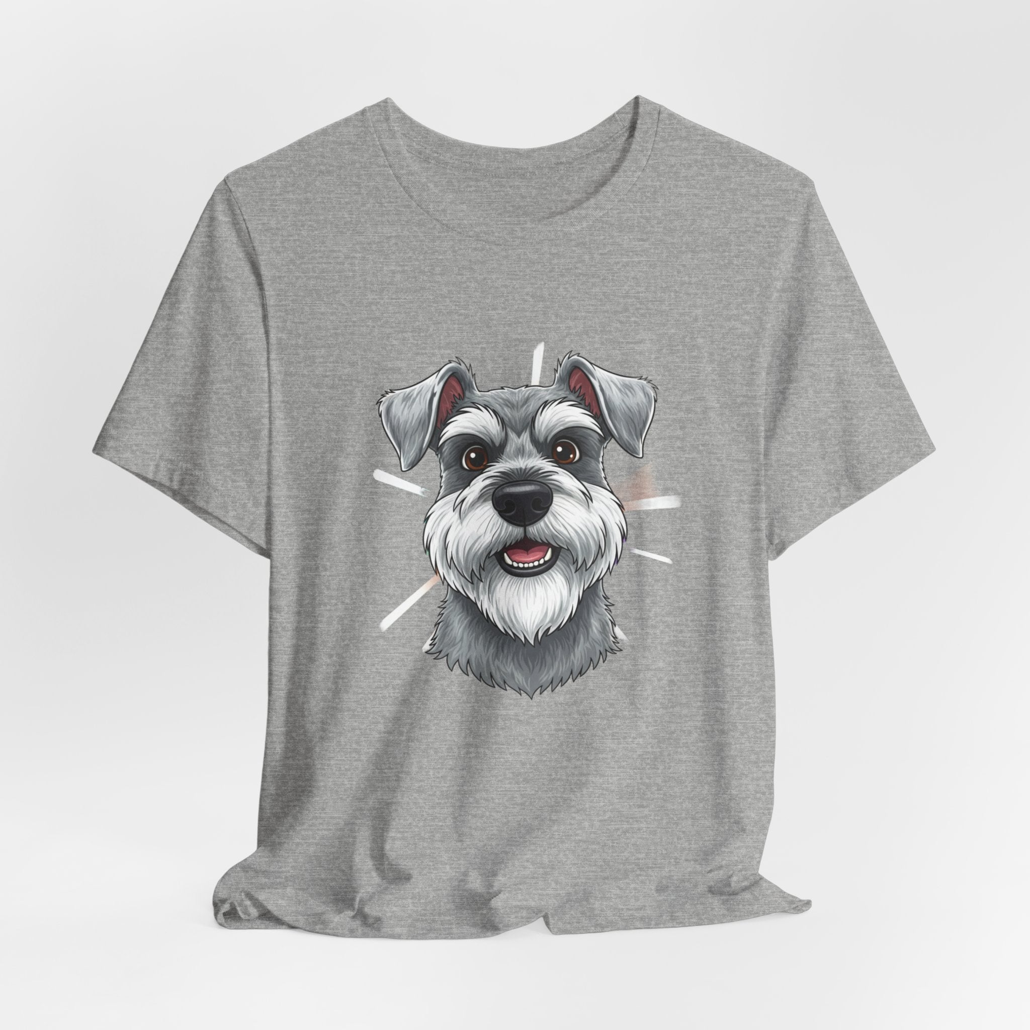 Schnauzer Face T‑Shirt — Cute Dog Portrait Tee for Schnauzer Lovers