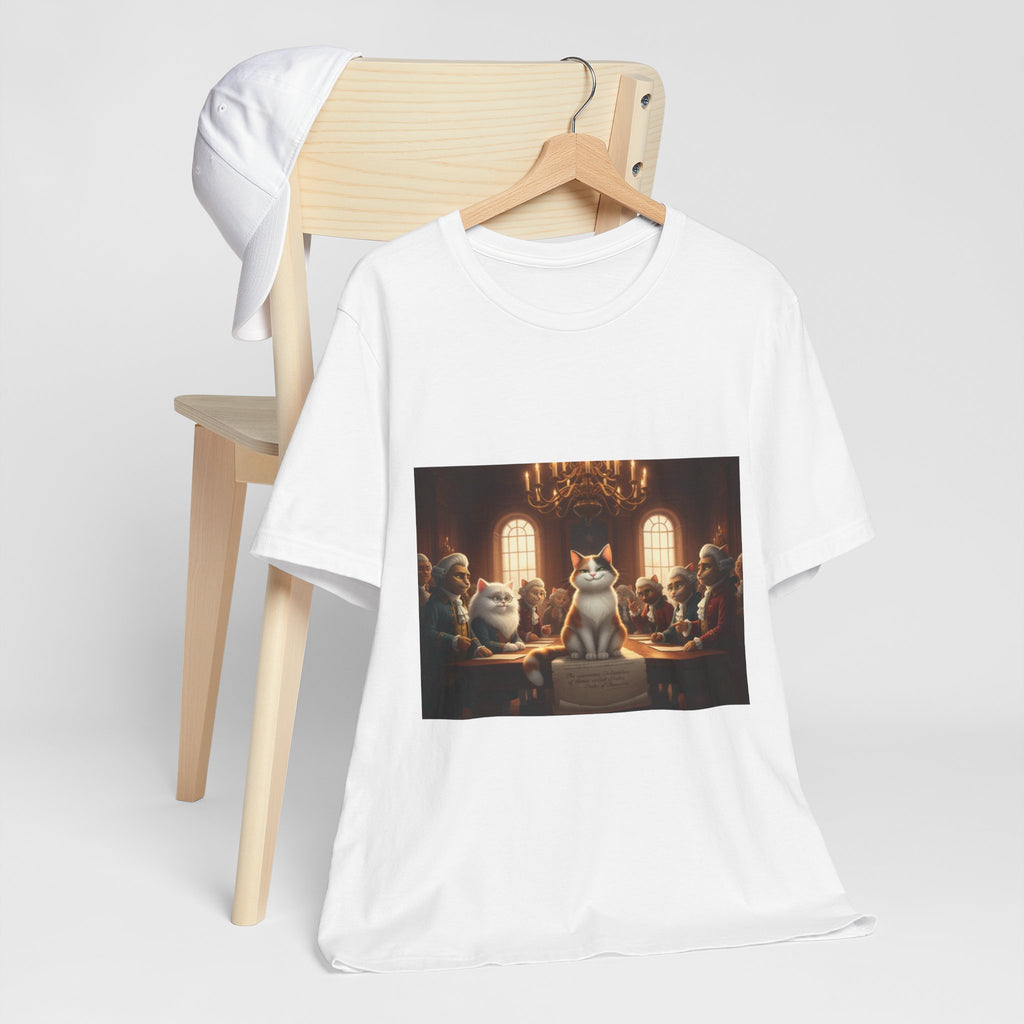 Declaration of Independence Cats T-Shirt — Humorous Cat Painting Tee