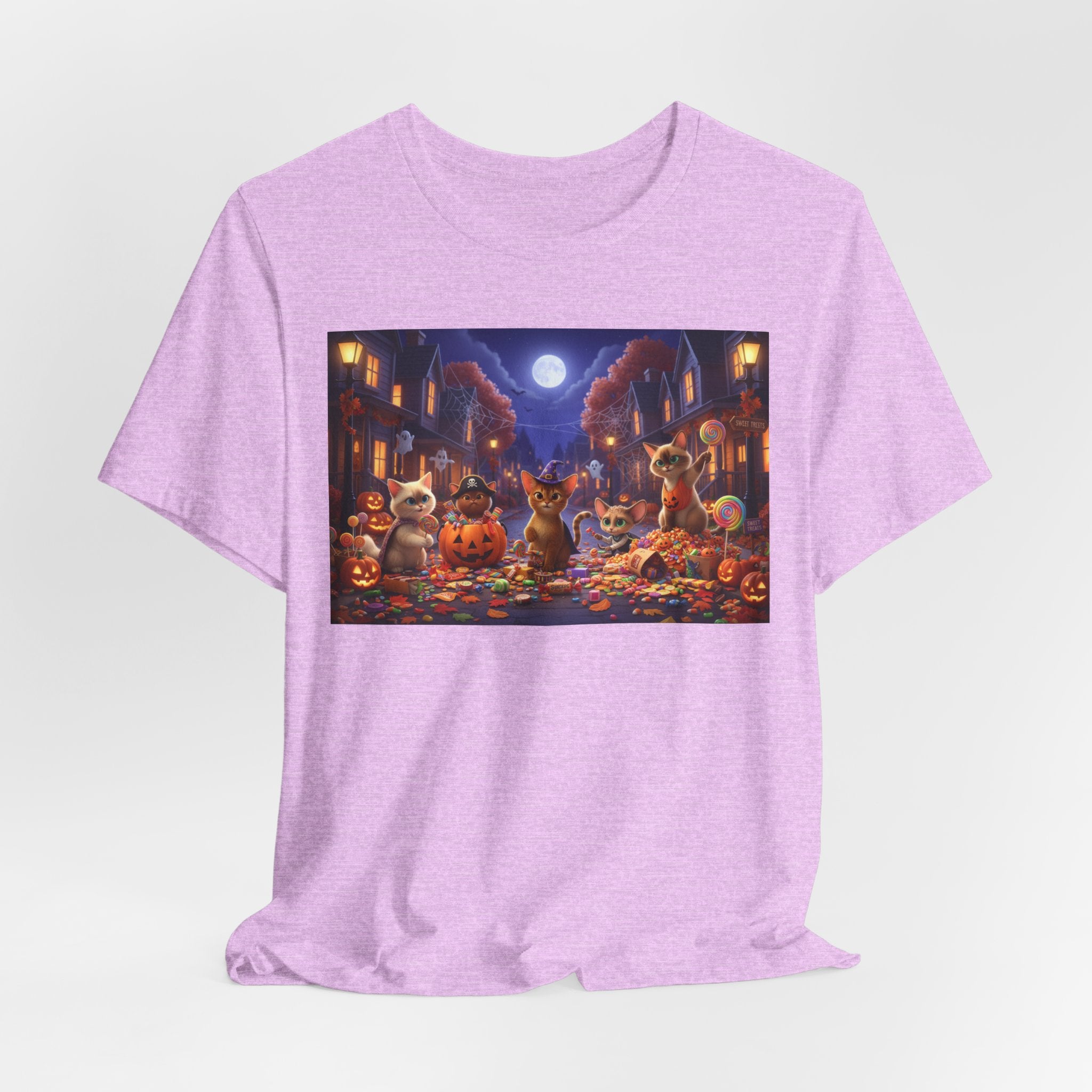 Cats Halloween Night & Pumpkins T-Shirt