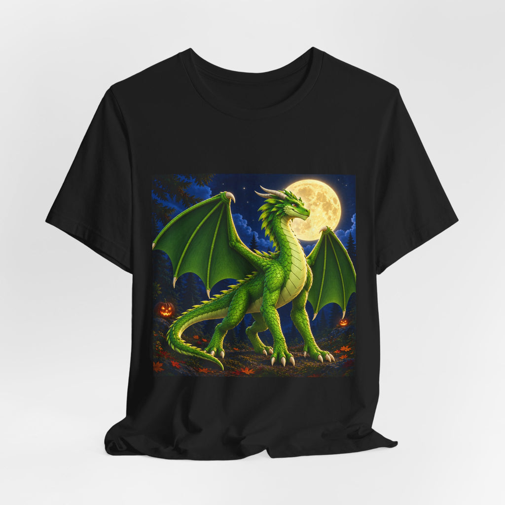 Green Dragon Graphic Tee — Moonlit Fantasy T-Shirt