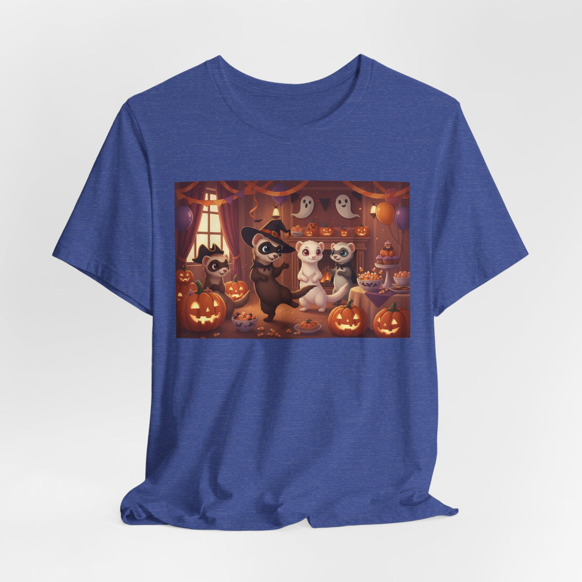 Ferrets Halloween Party & Pumpkins T‑Shirt