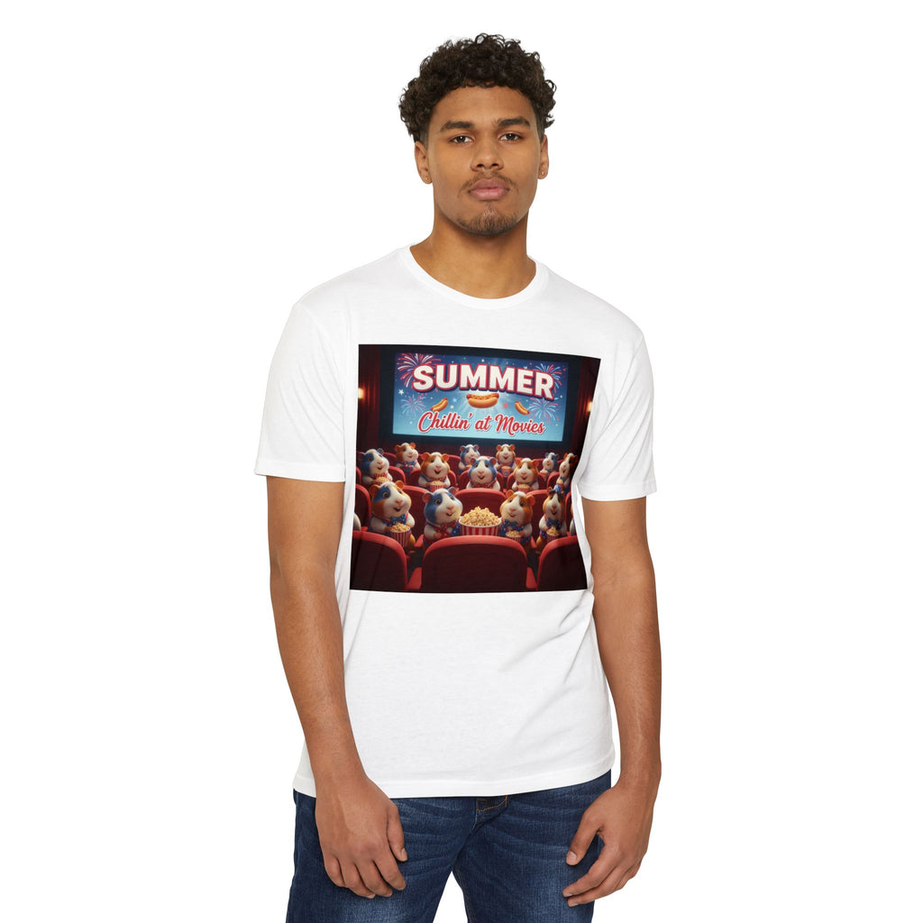 Summer Chillin' at Movies T-Shirt — Cute  Guinea Pigs Graphic Tee
