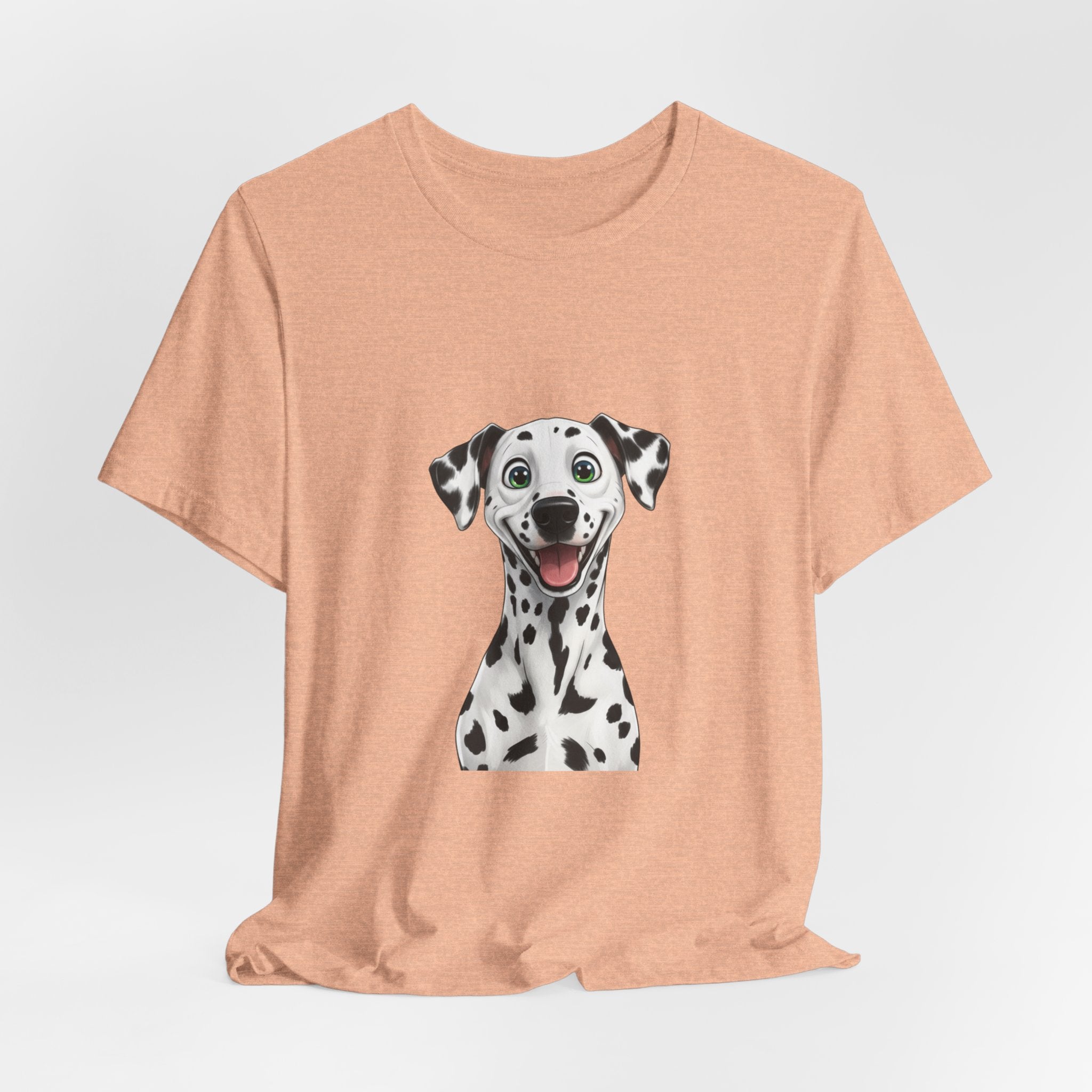 Happy Dalmatian Dog T-Shirt — Cute Spot Puppy Tee for Dog Lovers