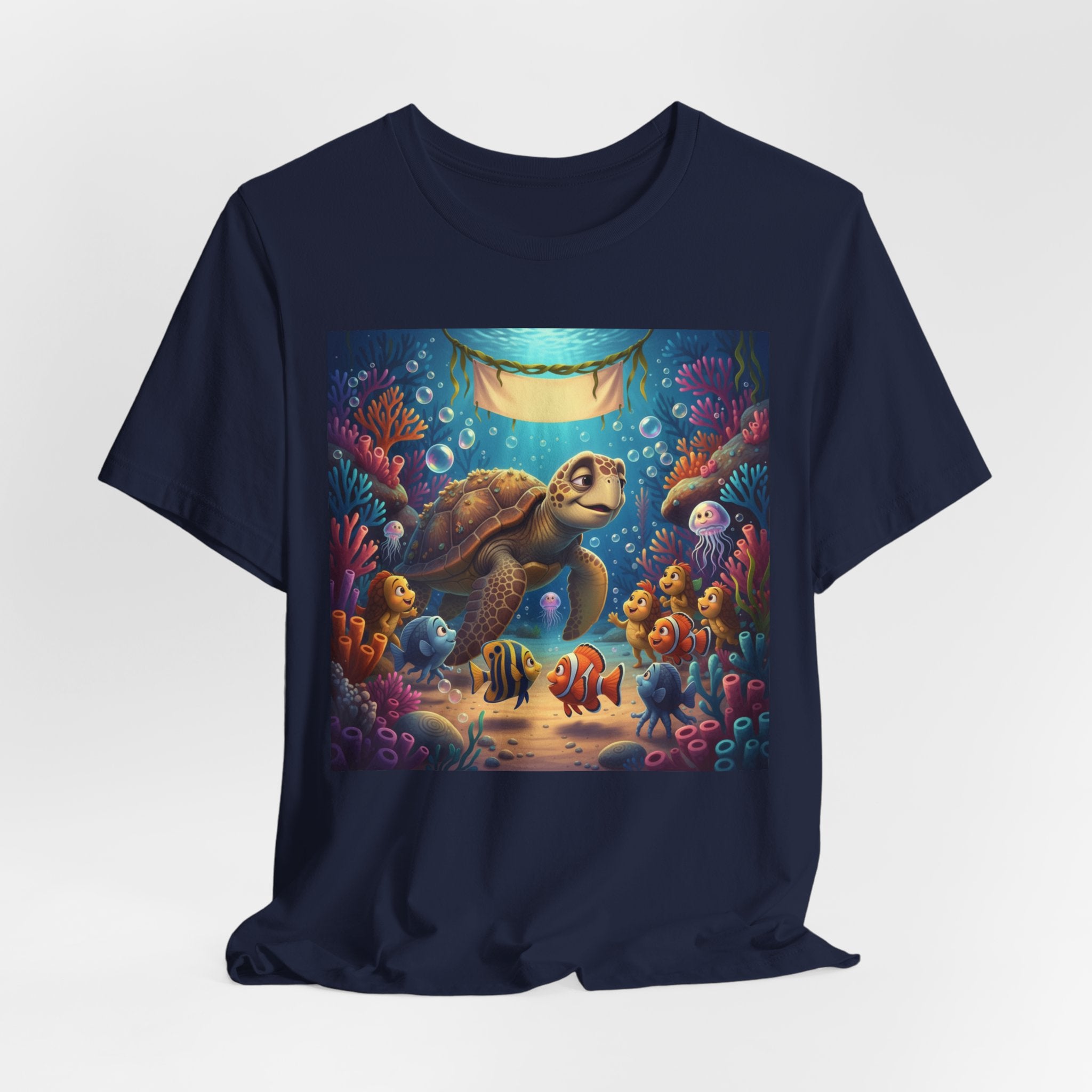Sea Turtle Ocean Life T‑Shirt — Colorful Underwater Reef Tee