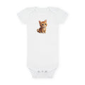 Tabby Kitten Baby Onesie – Adorable Cat Short Sleeve Bodysuit for Infant Gifts