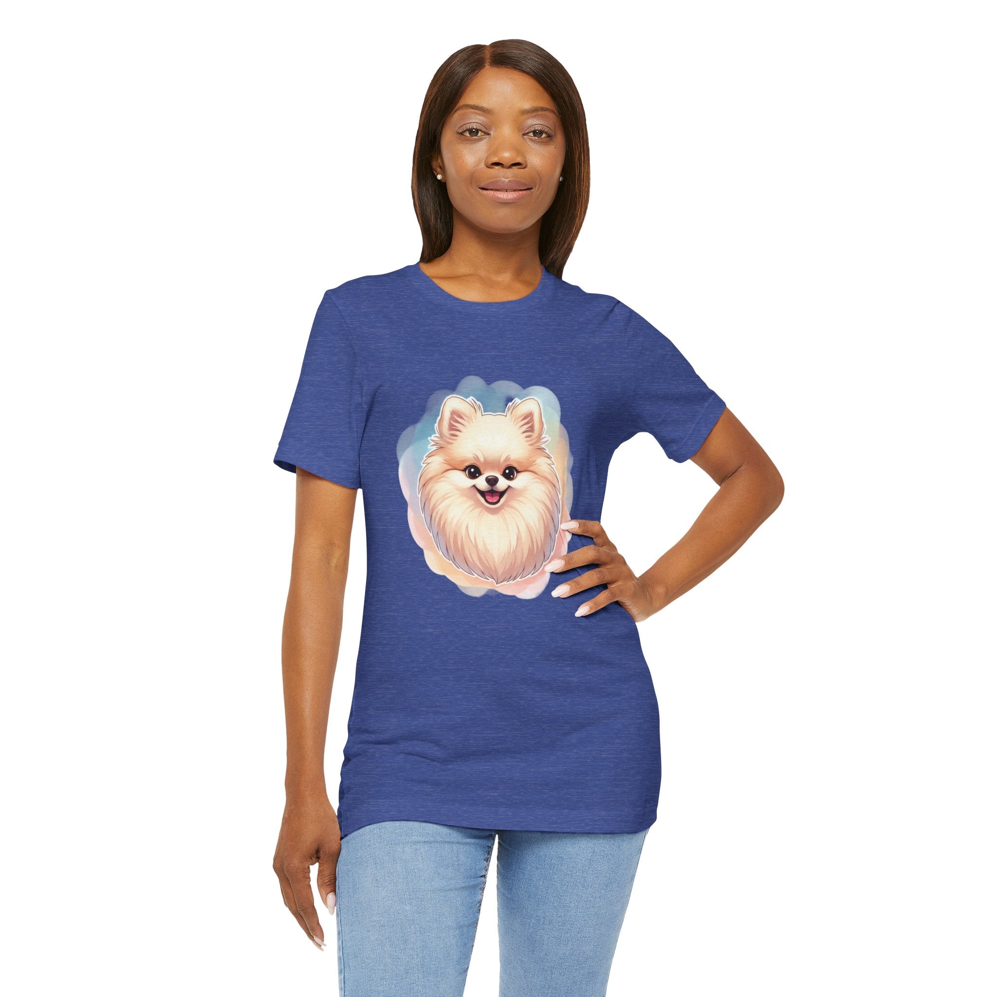 Pomeranian Dog Portrait Tee — Cute Fluffy Pomeranian Graphic T-Shirt