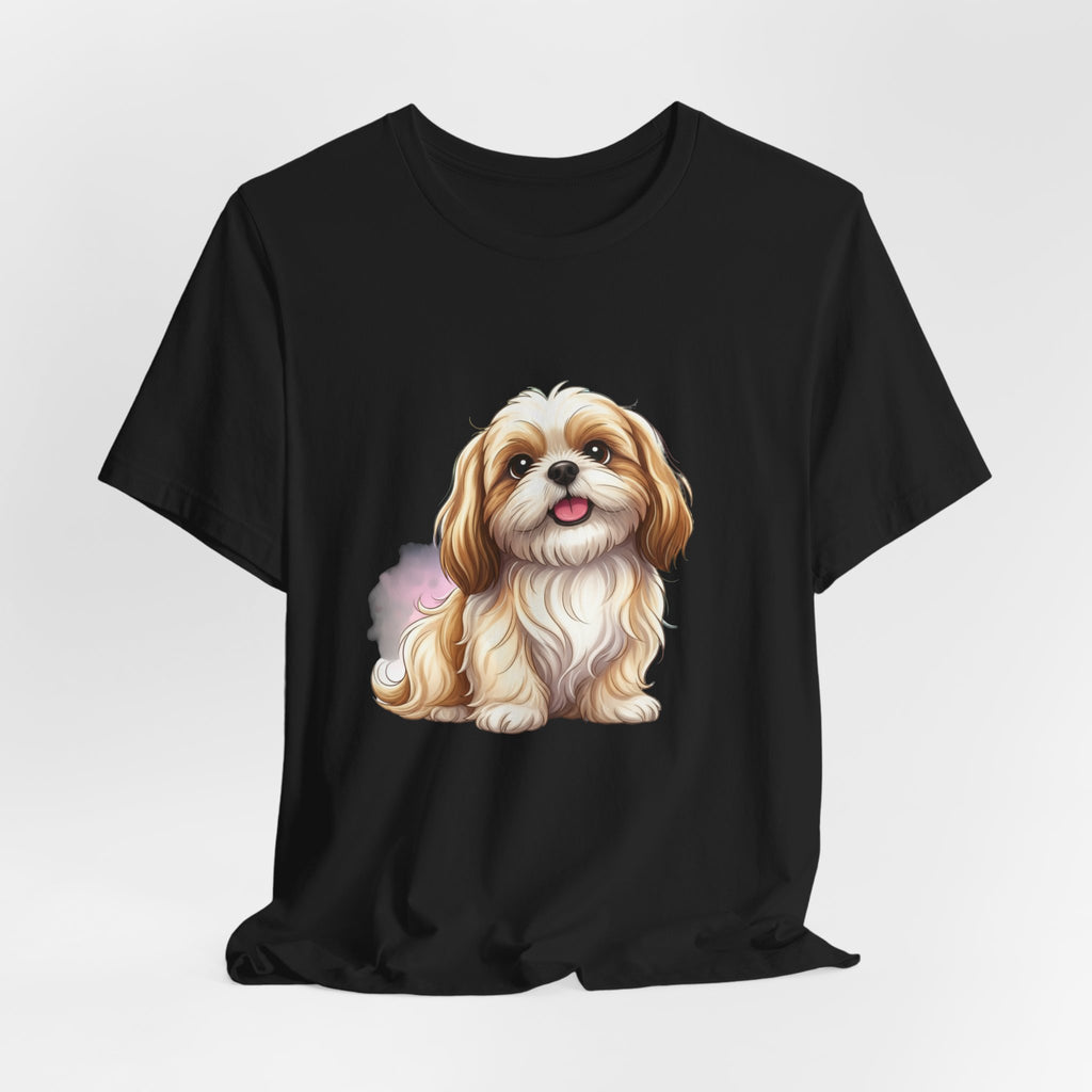Shih Tzu Puppy T-Shirt – Adorable Cartoon Dog Tee for Pet Lovers