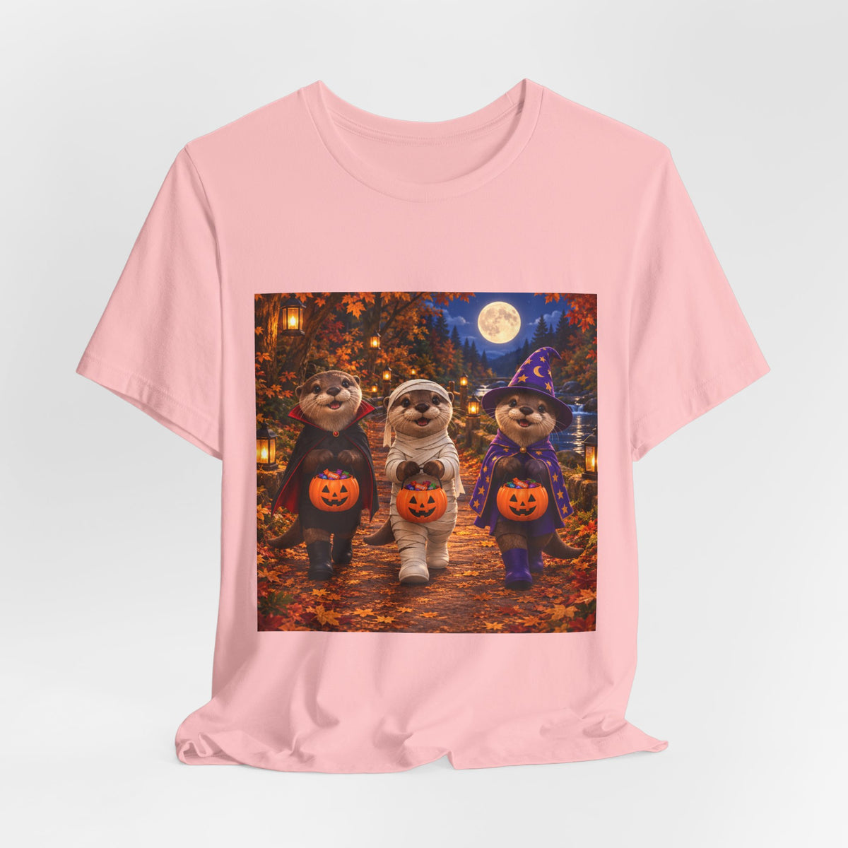 Otter Halloween Trick-or-Treat T-Shirt — Cute Costume Pumpkin Design