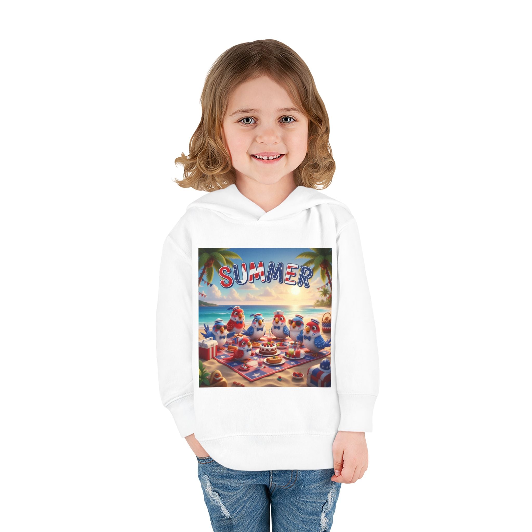 Tweets — 'SUMMER' Beach Scene Toddler Hoodie