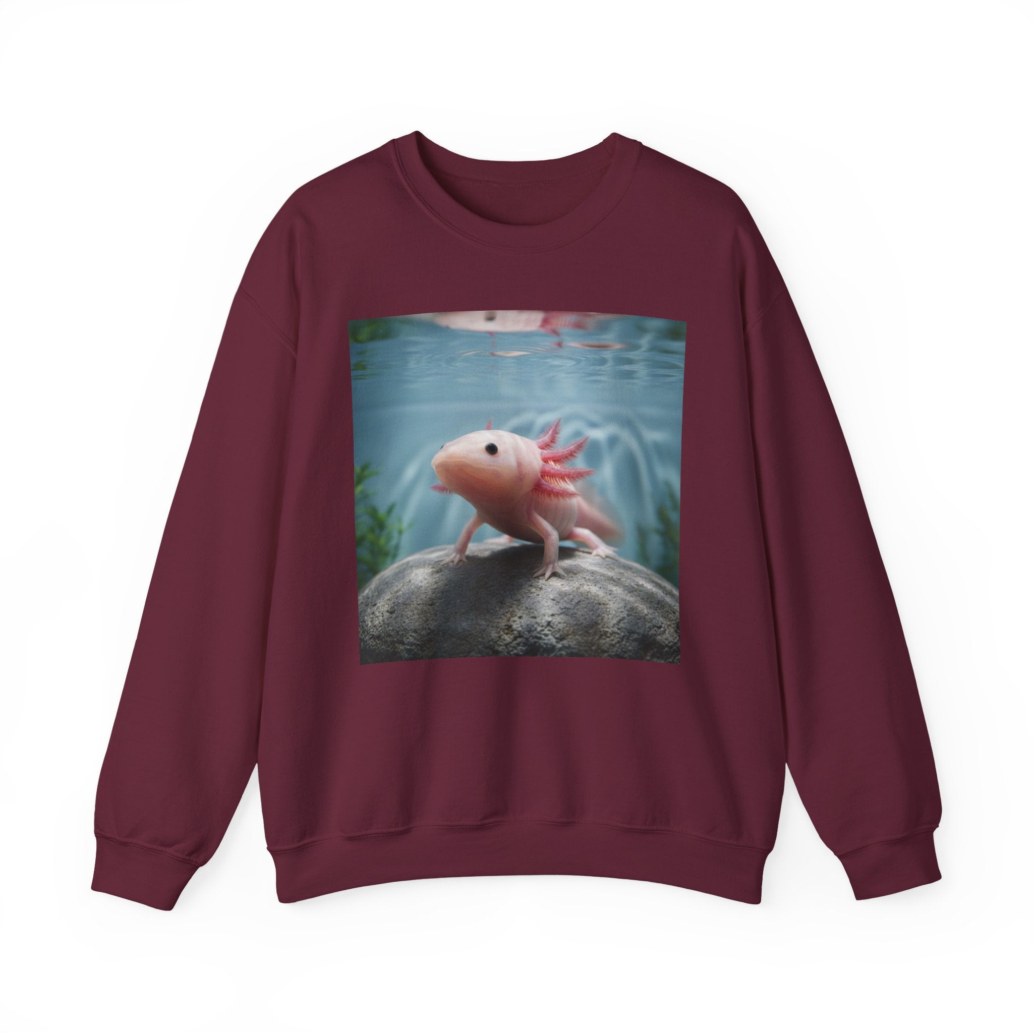 Axolotl Aquarium Sweatshirt — Cute Aquatic Pet Graphic Crewneck