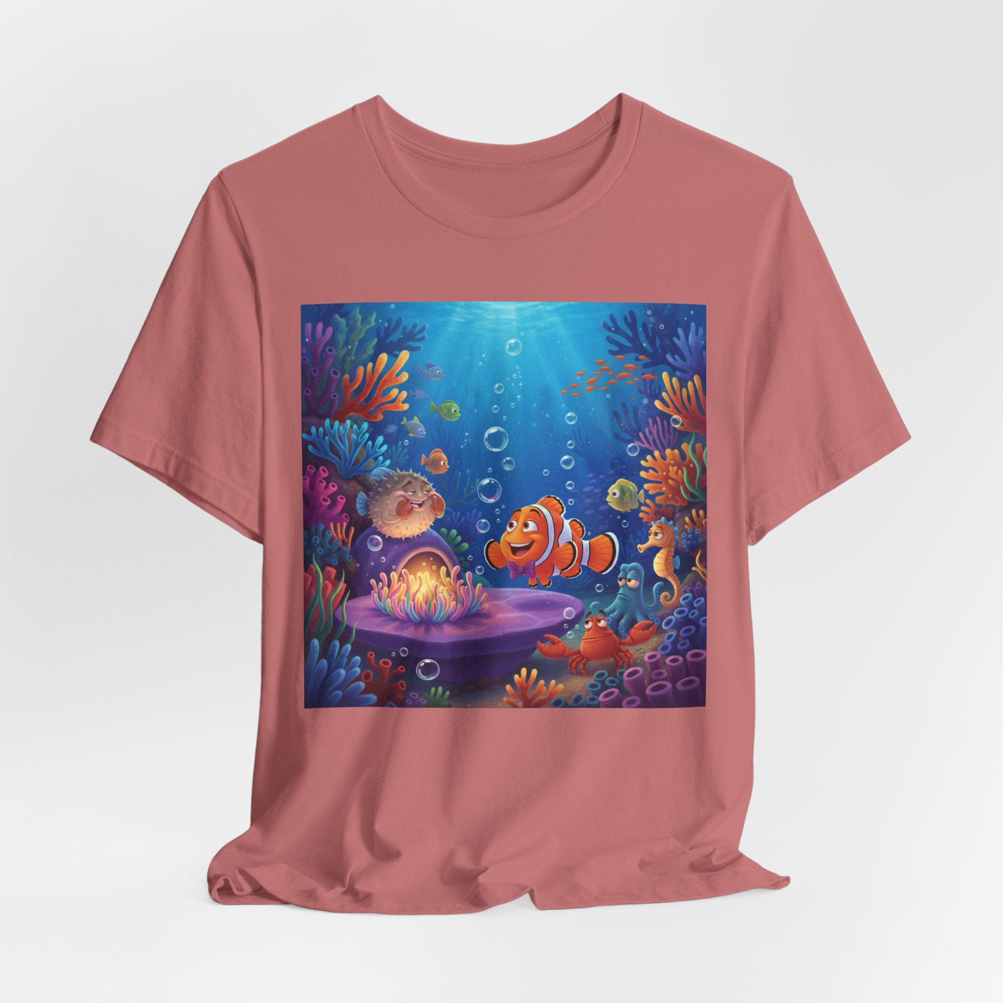 Undersea Coral Reef Fish Tee — Colorful Ocean Scene T-Shirt