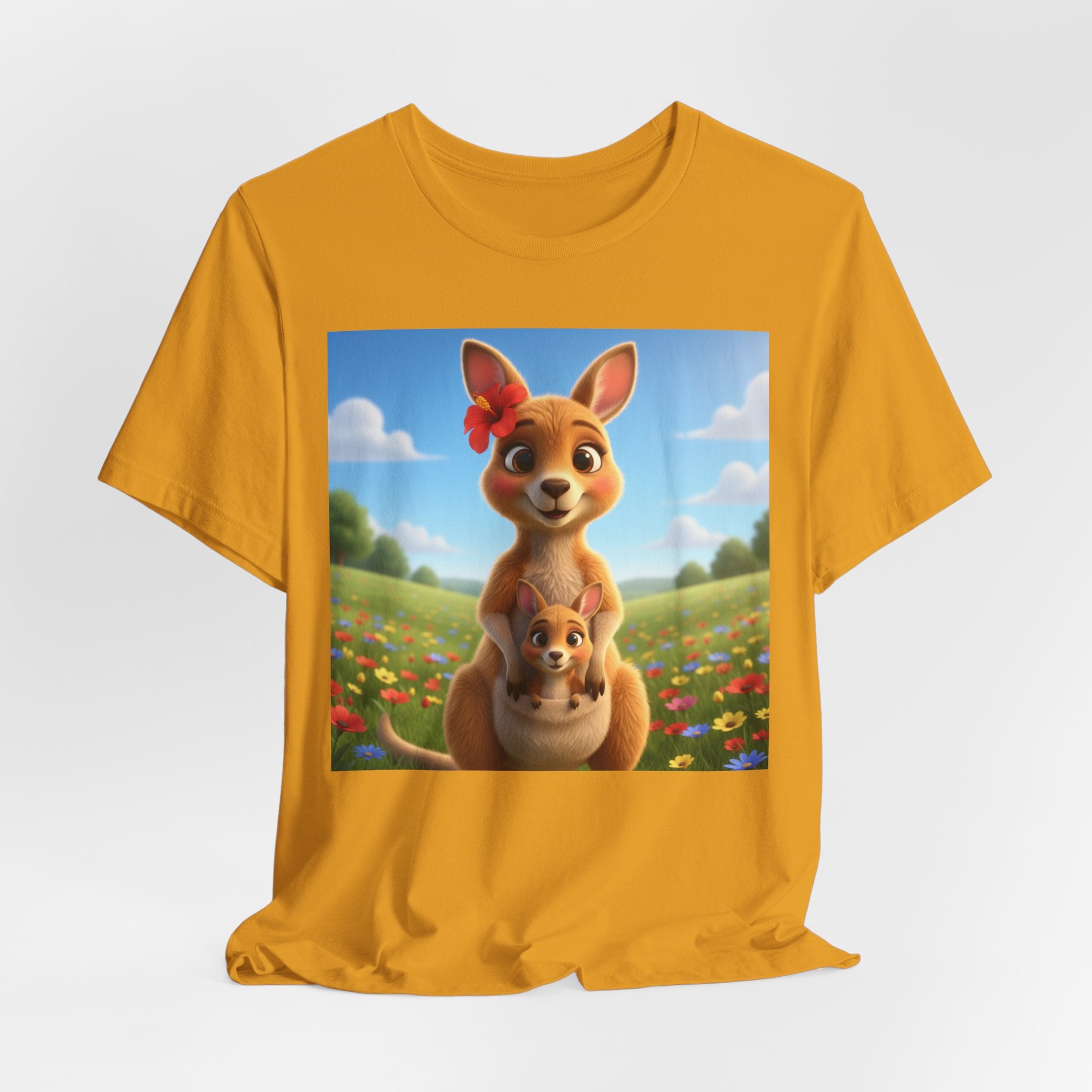 Kangaroo Mama & Joey Cute Graphic Tee