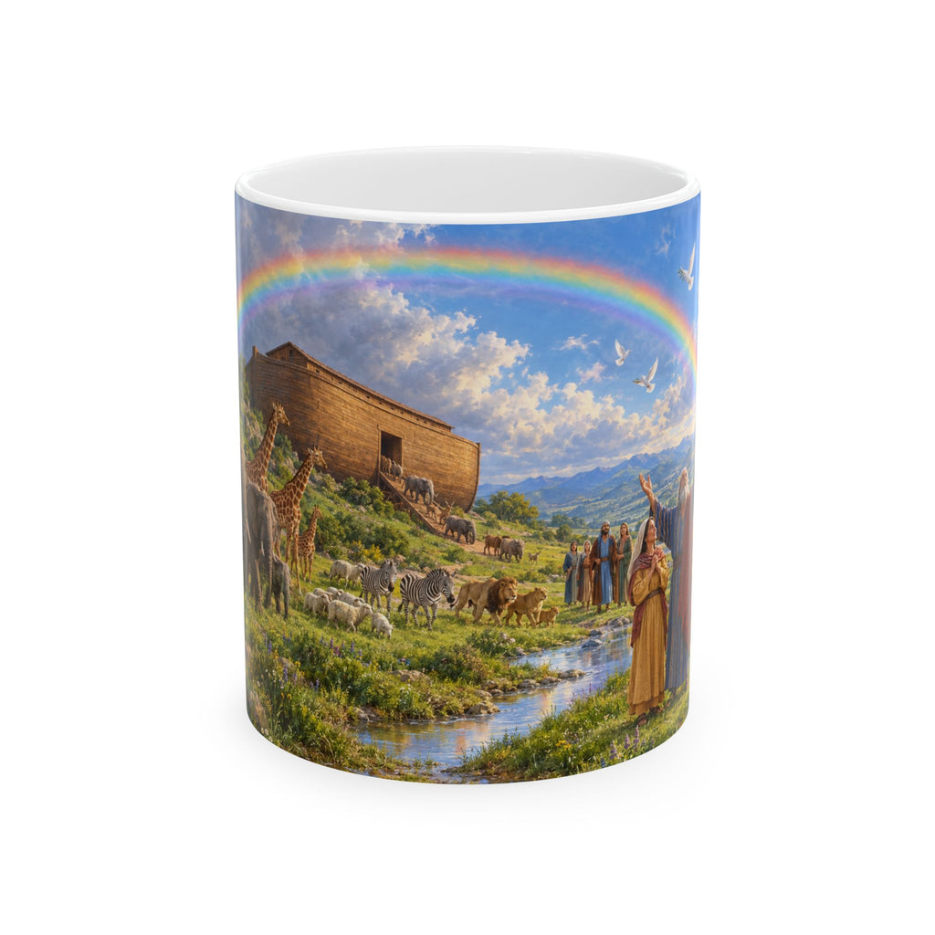 Hulabuloo — Noah's Ark Rainbow — Bible Ceramic Mug