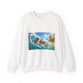 Surfing Dogs Crewneck Sweatshirt – Beach Puppy Wave Graphic