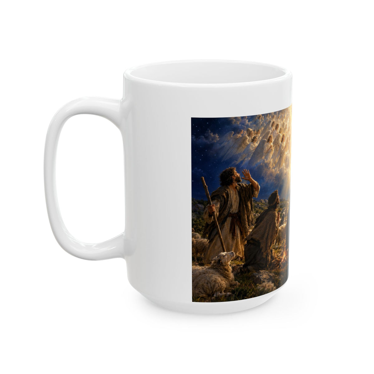 Hulabuloo — Angels Appearing to Shepherds — Bible Ceramic Mug