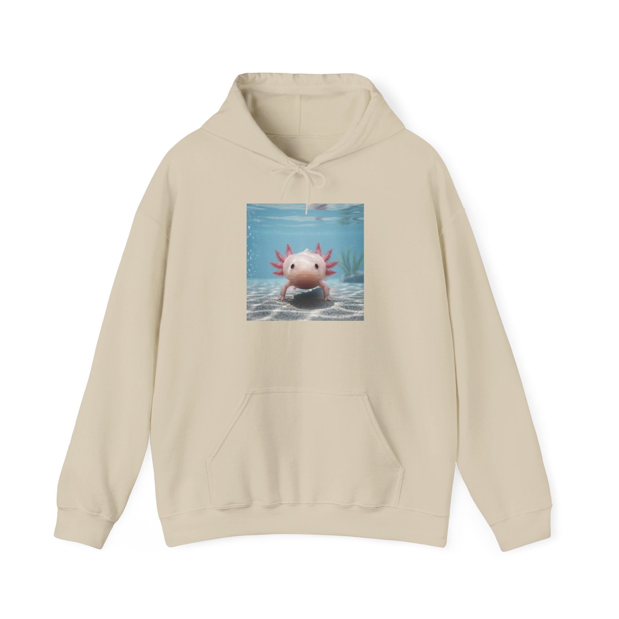 Axolotl Smiles Hoodie – Cute Aquatic Creature Pullover