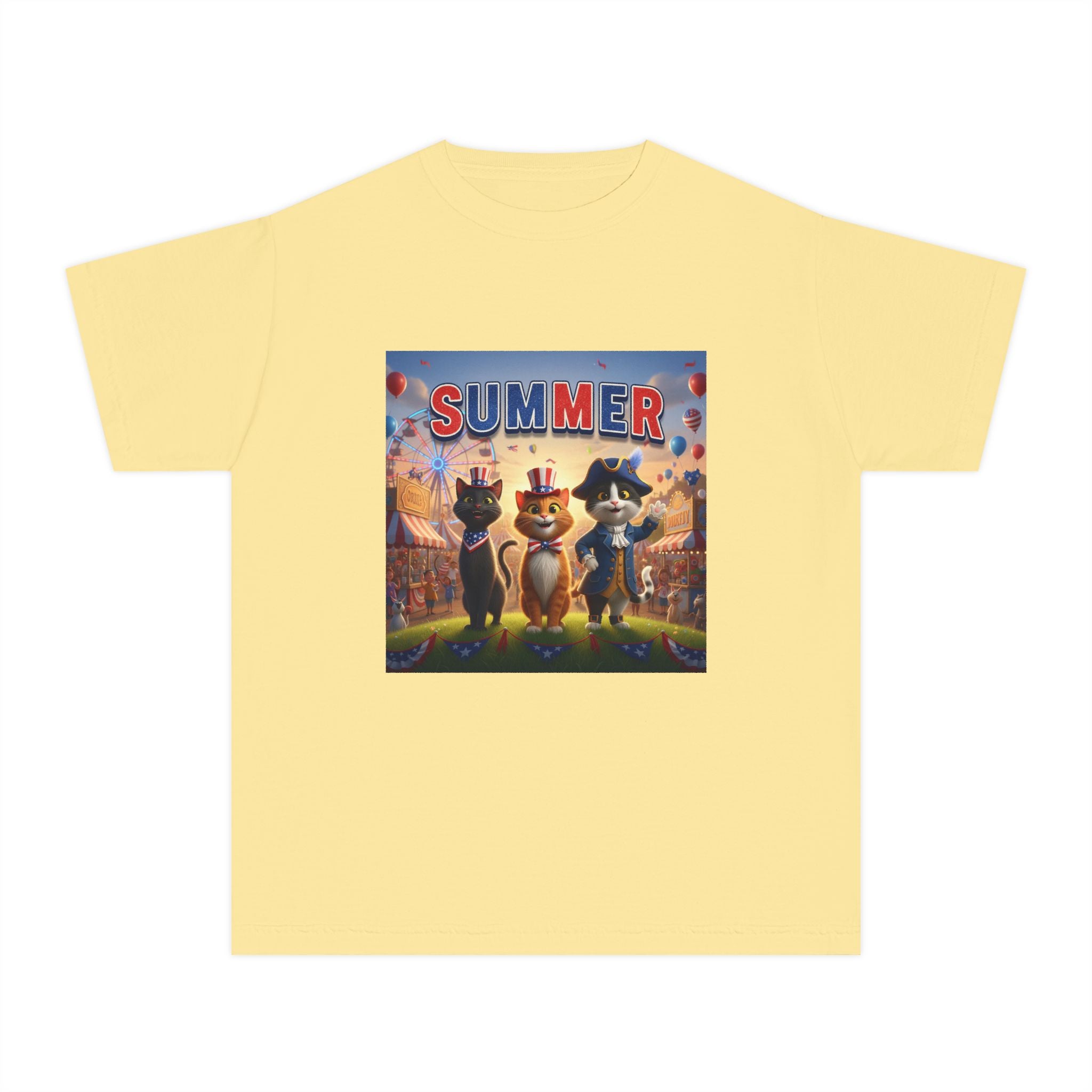 Kitties — Patriotic Summer — Youth T-Shirt