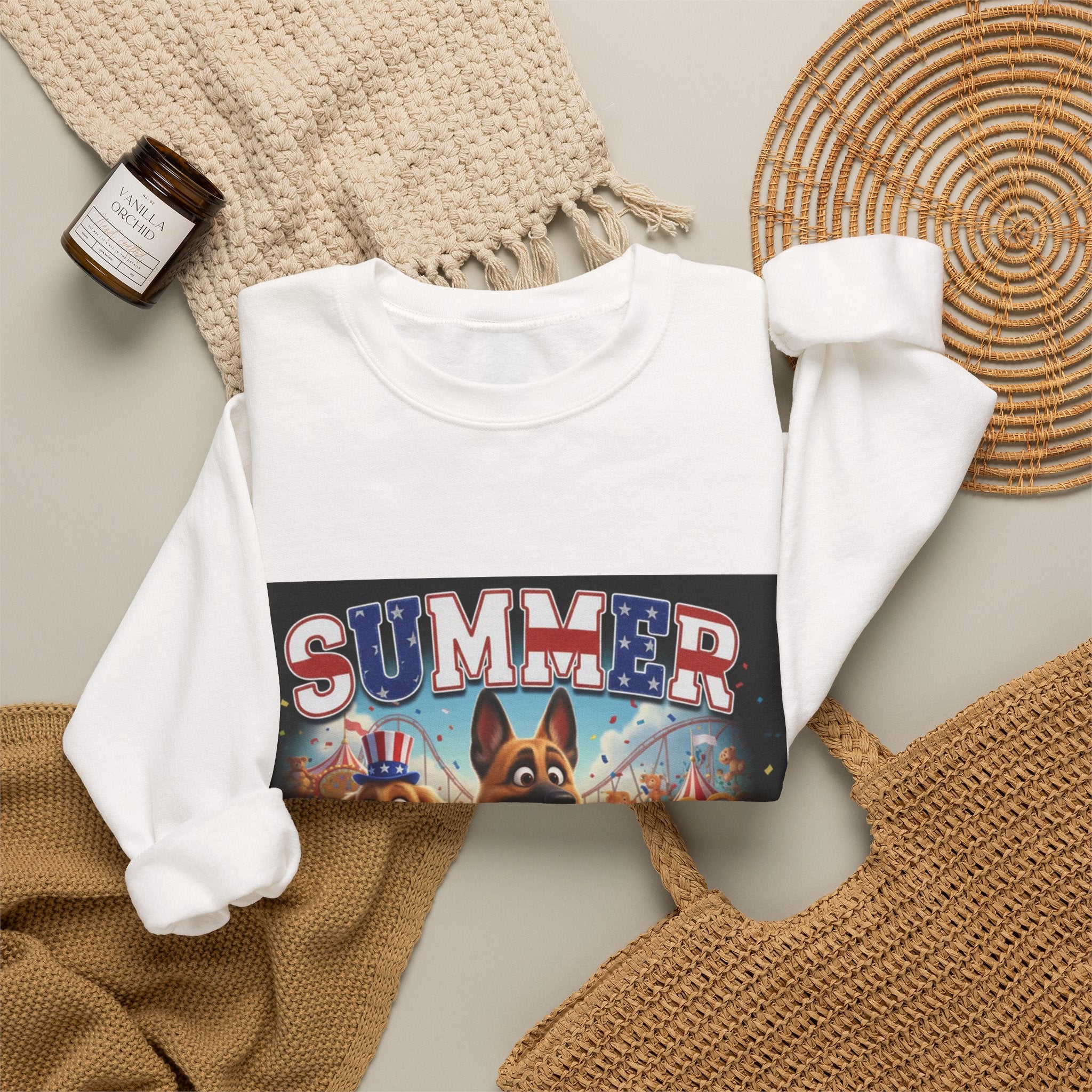 Pups — Patriotic Summer — Crewneck Sweatshirt