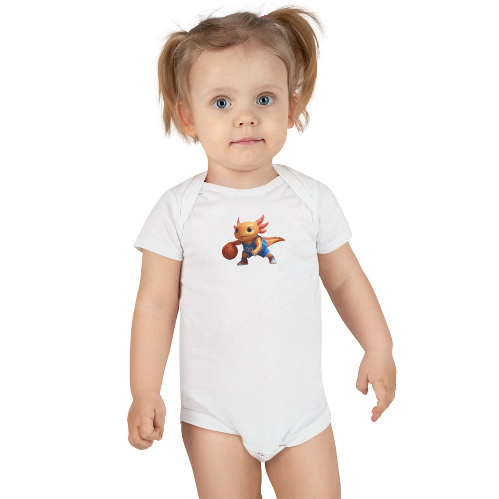 Axolotl Basketball Baby Onesie — Cute Sports Infant Bodysuit