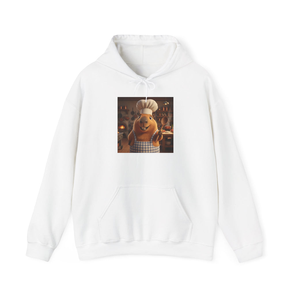 Capybara Chef Hoodie — Cozy Funny Kitchen Chef Graphic Pullover