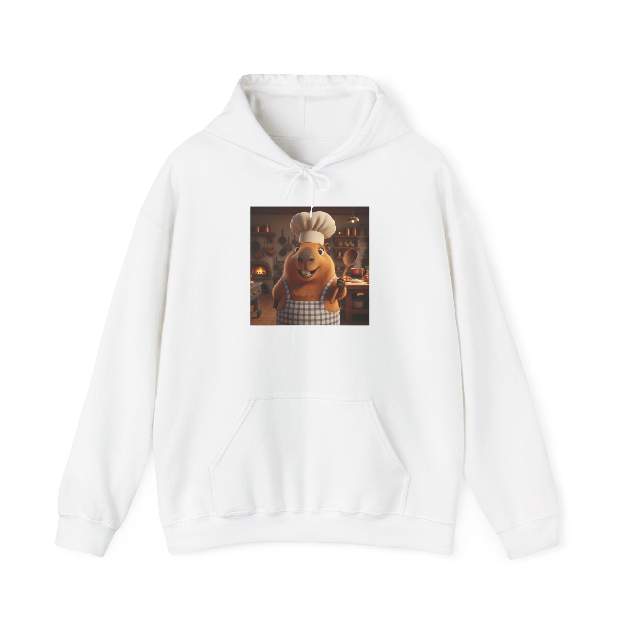 Capybara Chef Hoodie — Cozy Funny Kitchen Chef Graphic Pullover