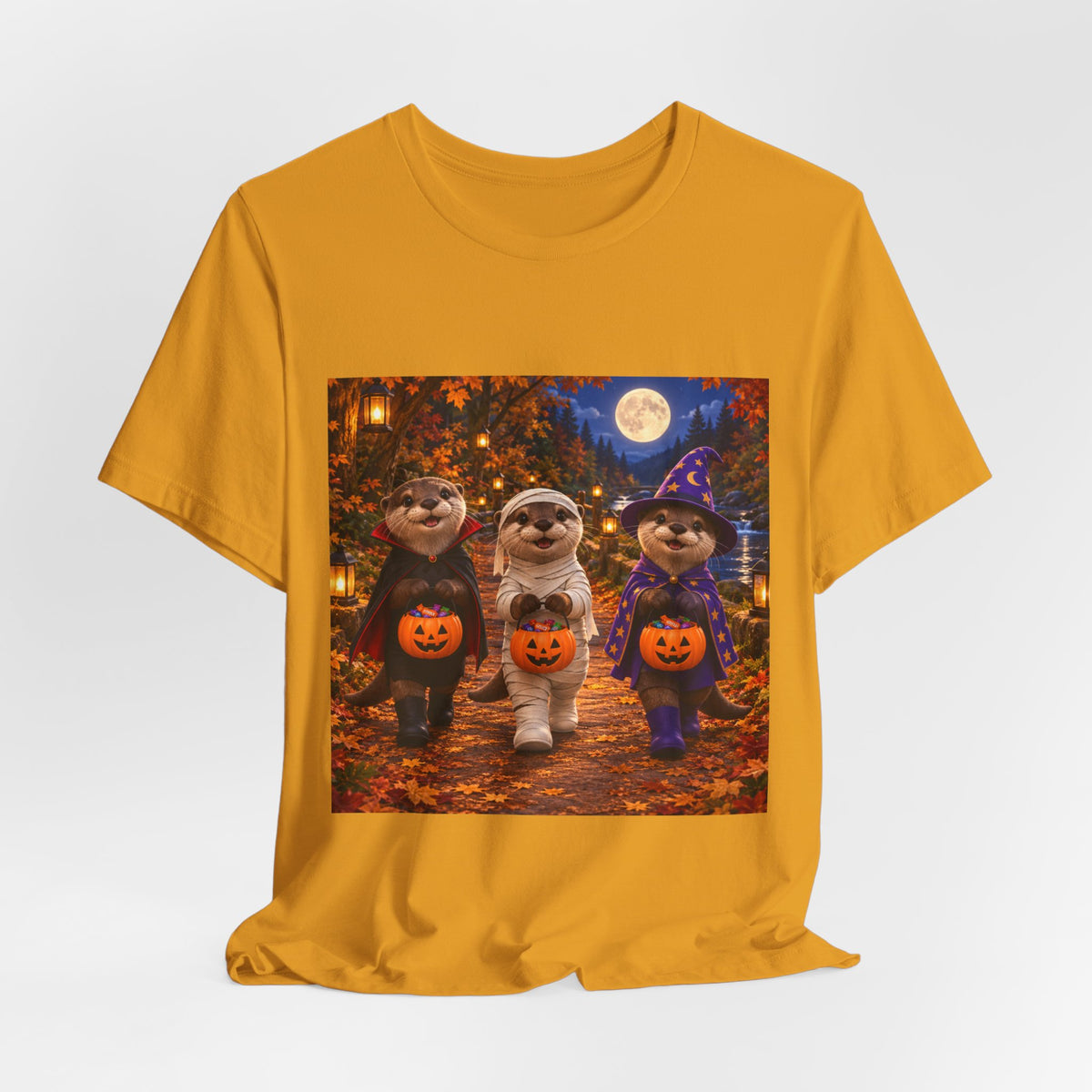 Otter Halloween Trick-or-Treat T-Shirt — Cute Costume Pumpkin Design