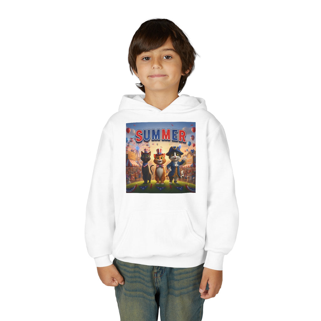 Kitties — Patriotic Summer — Youth Hoodie